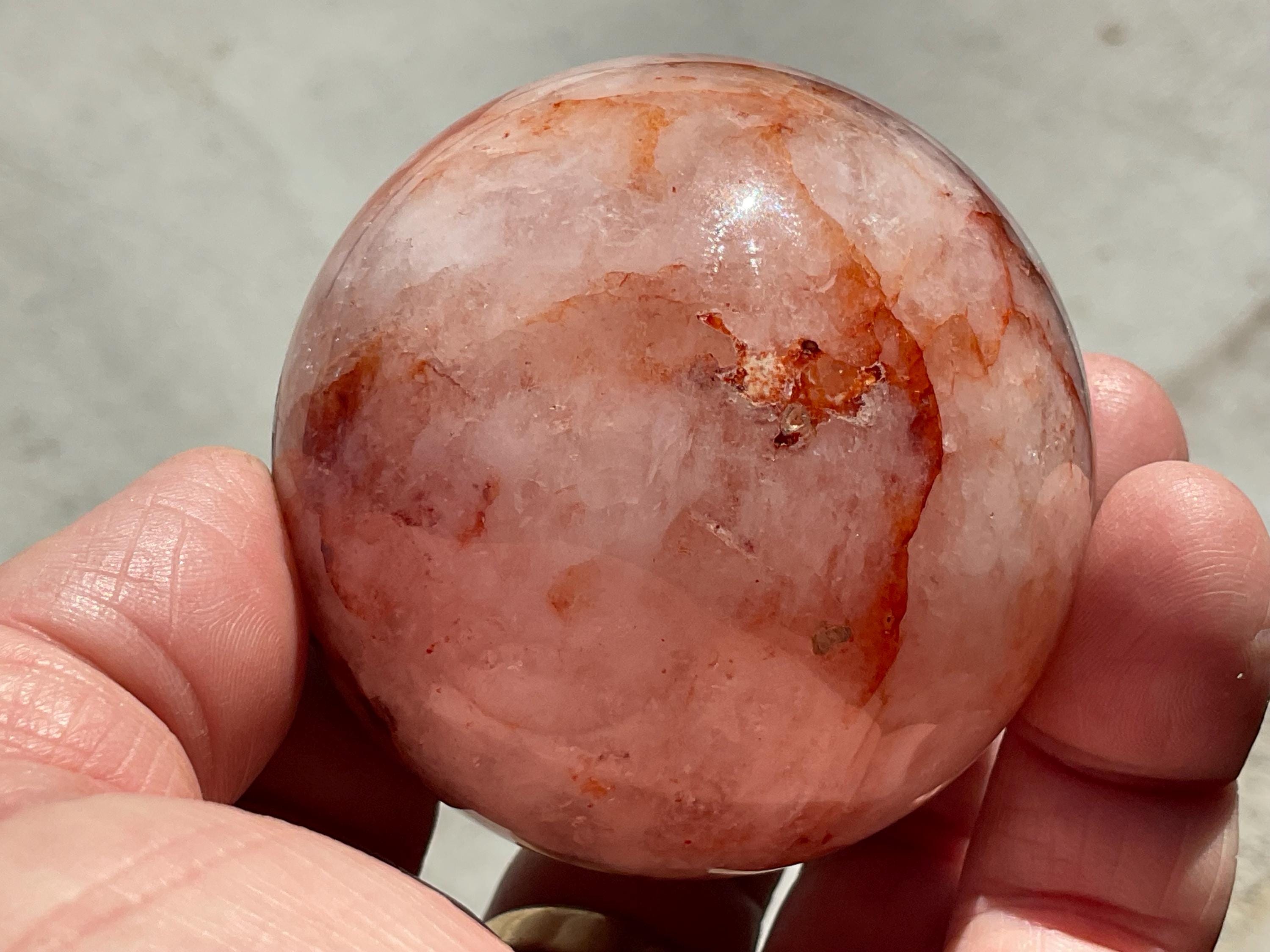 316g Fire Quartz (Hematite Quart) Sphere 2C