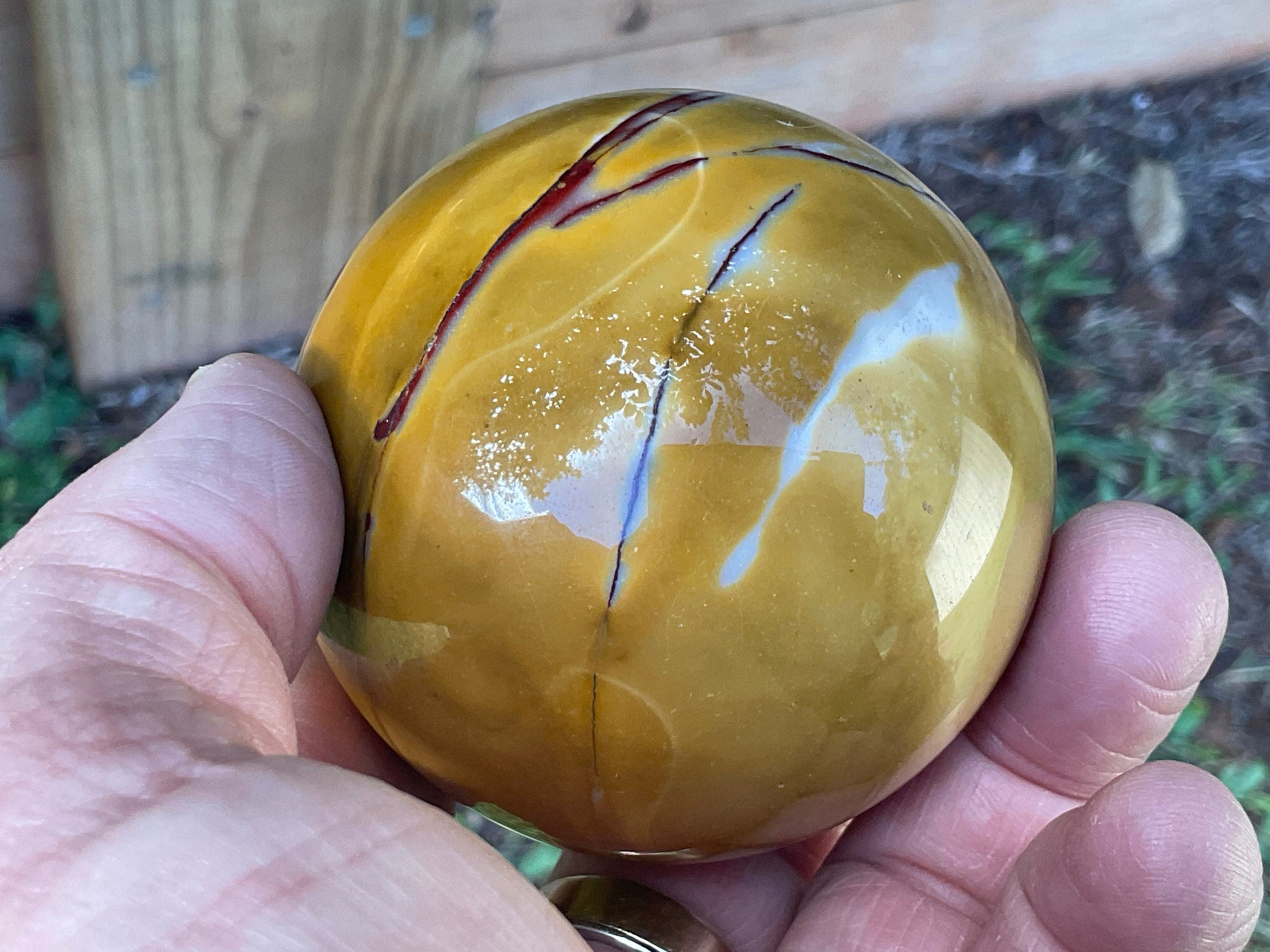 369g Mookaite Jasper Sphere 3C