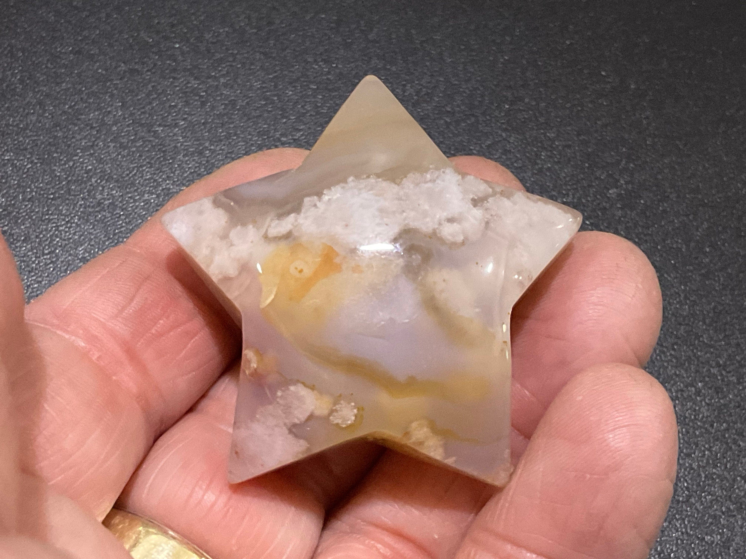 44g Flower Agate Star 8A