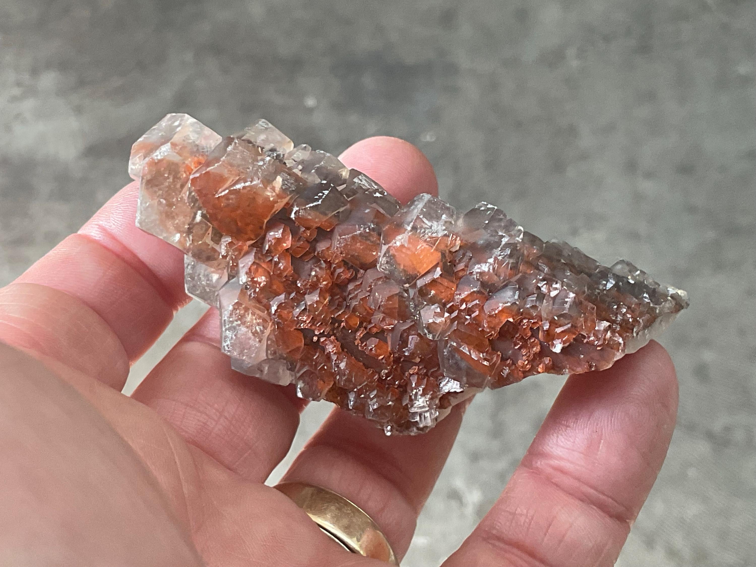 102g “Red Pagoda” Calcite Specimen 8C from Hubei, China
