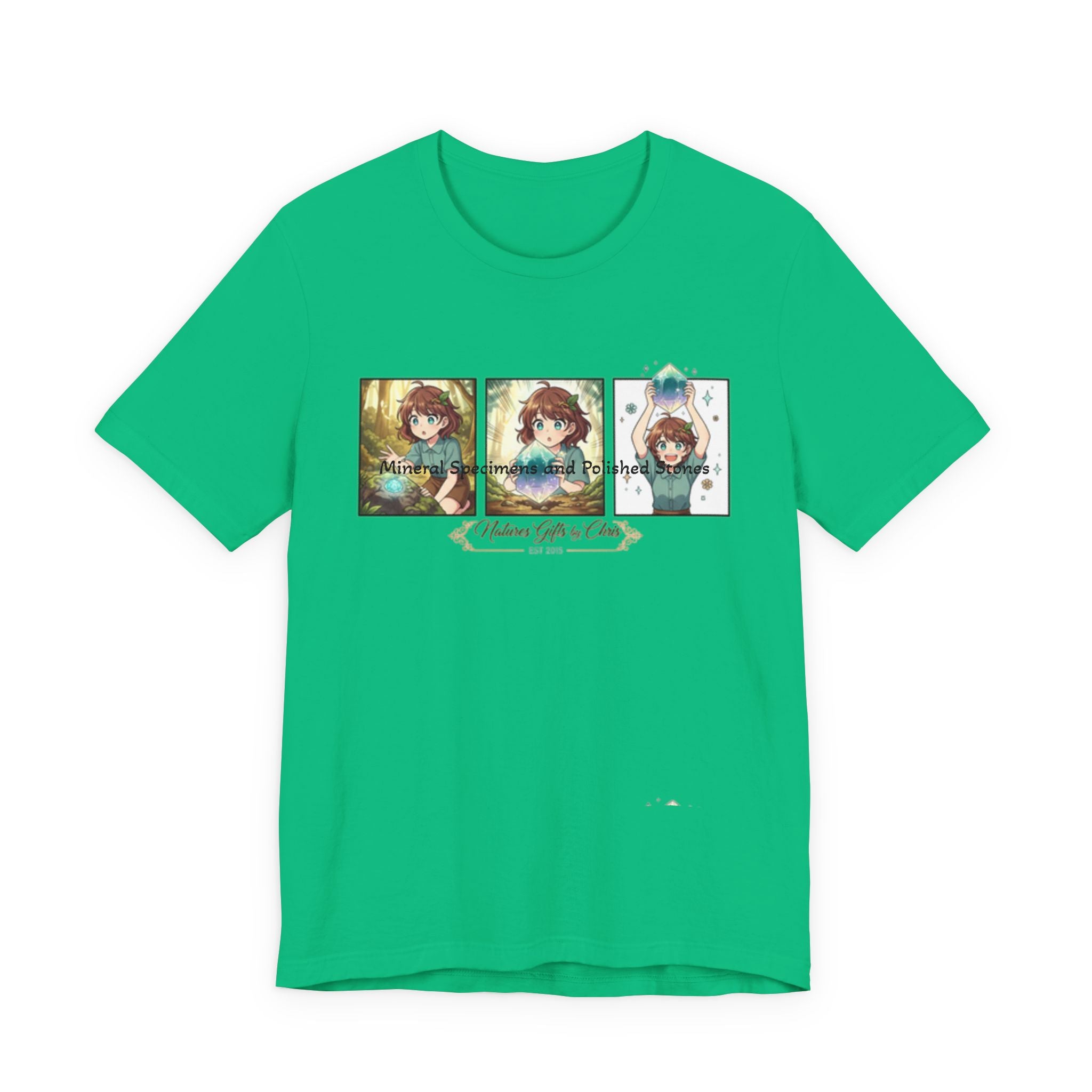 Mineral Specimens & Polished Stones Tee — Vintage Crystal Collector Graphic T-Shirt