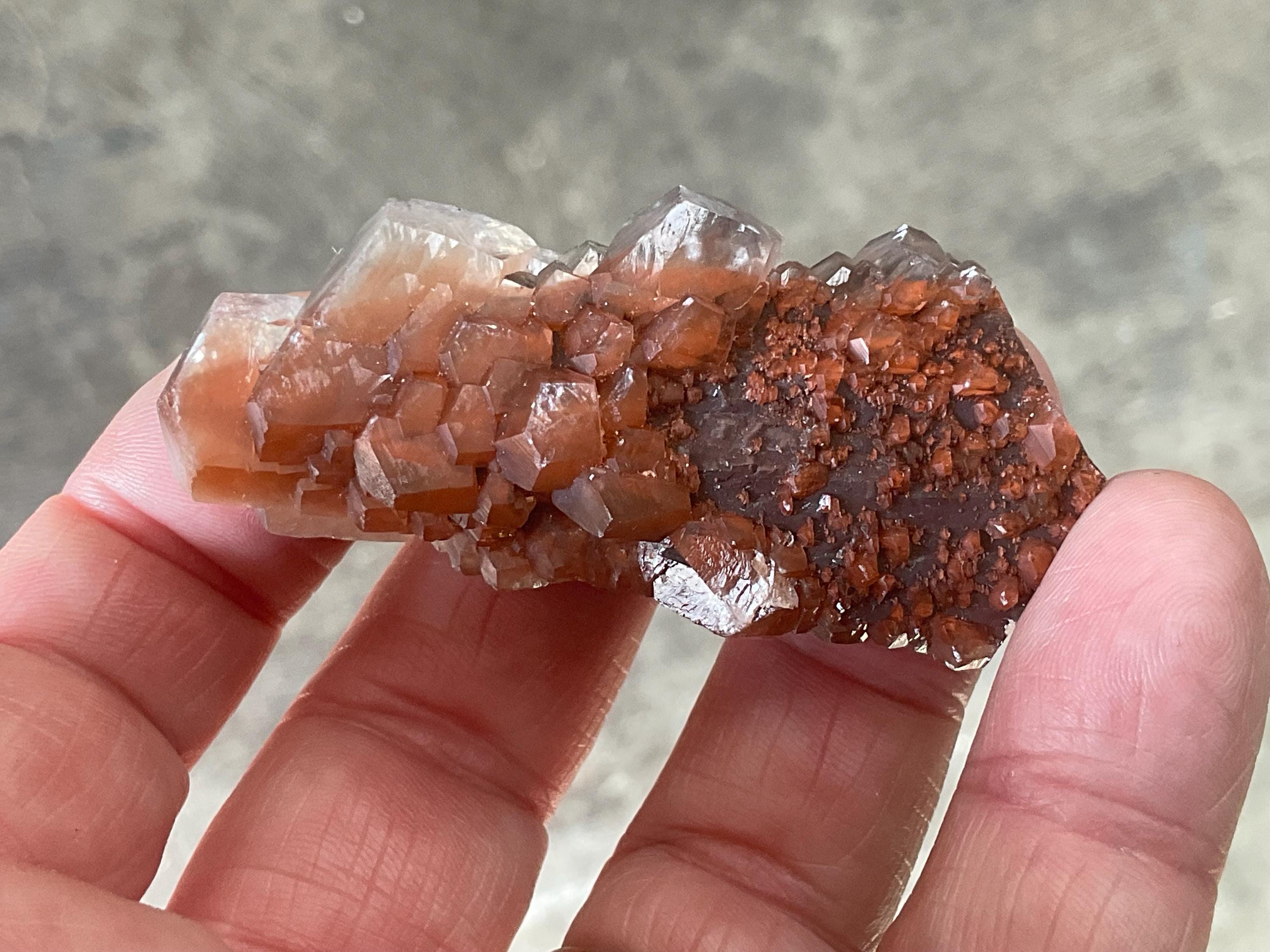 48g “Red Pagoda” Calcite Specimen 6B from Hubei, China