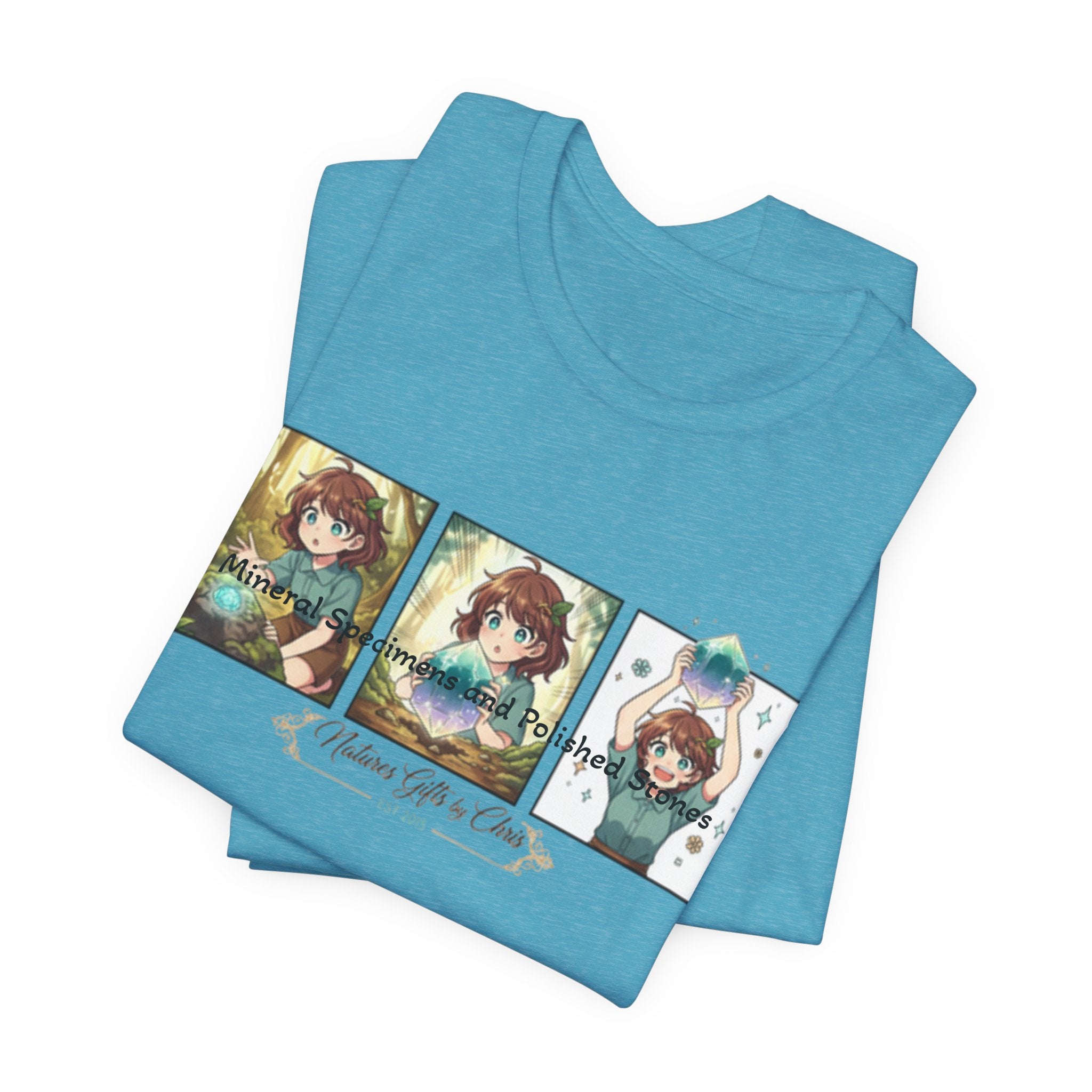 Mineral Specimens & Polished Stones Tee — Vintage Crystal Collector Graphic T-Shirt