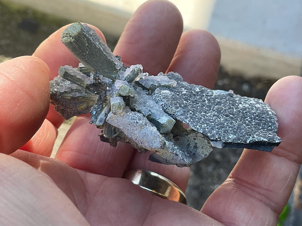 44g Fluorite on Stibnite Specimen 2C from Jiangxi, China