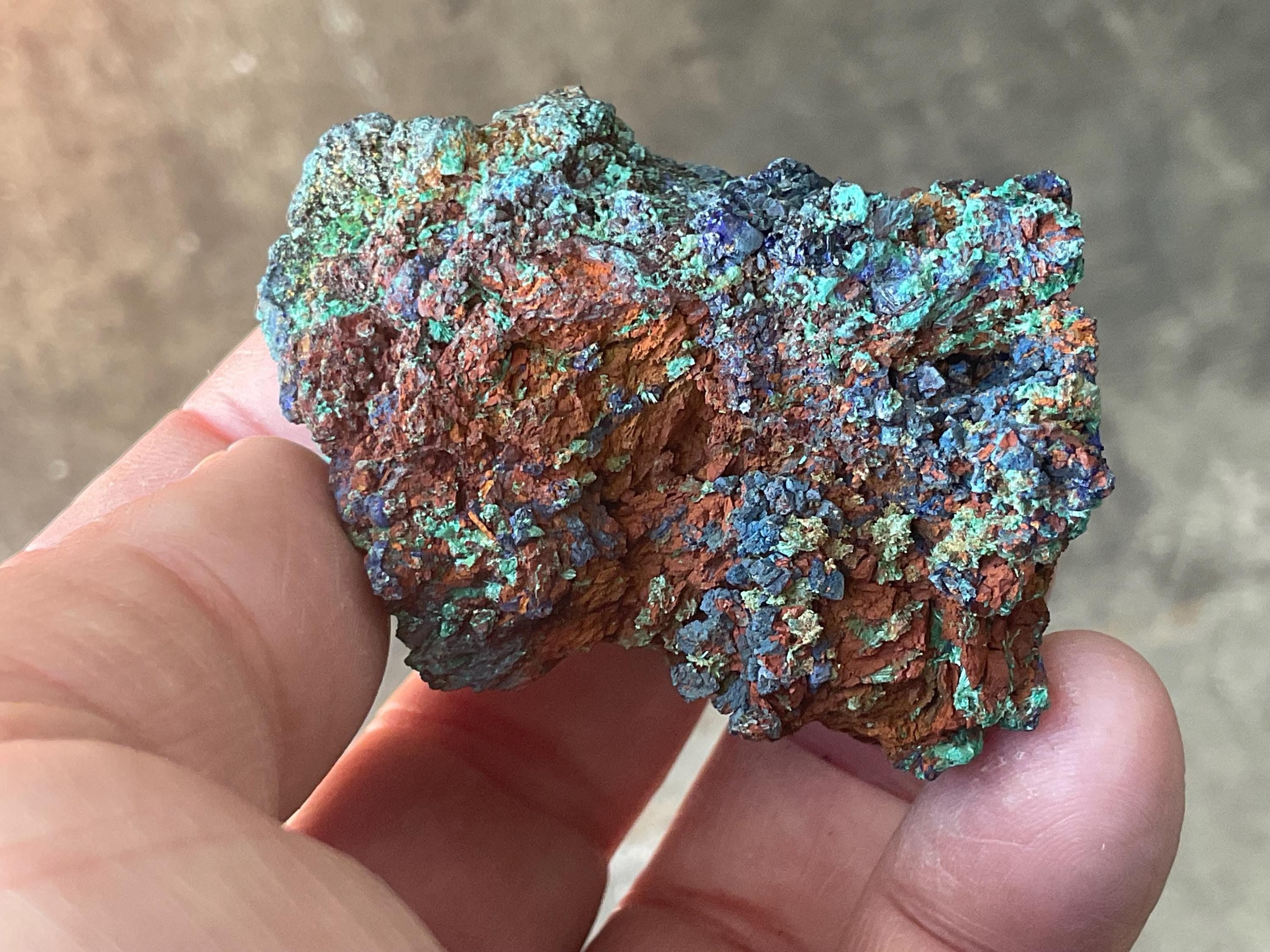 110g Azurite with Malachite Specimen 3B from Anhui, China