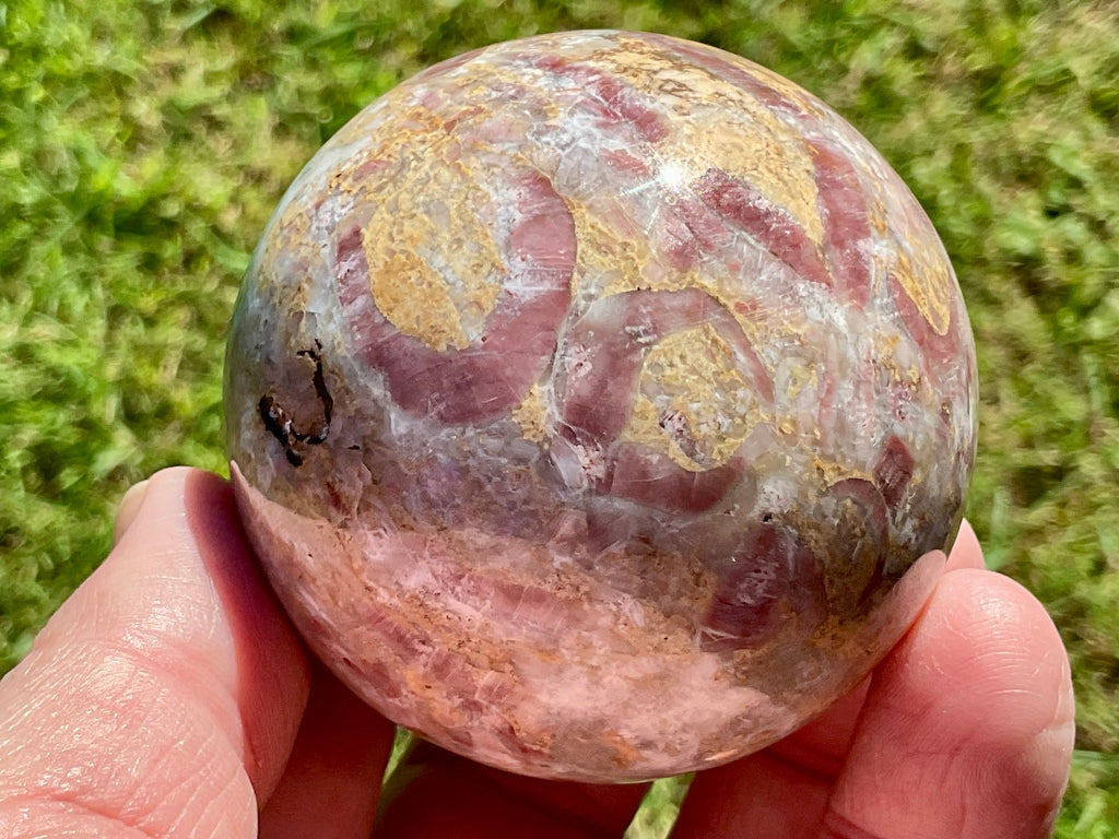 279g Strawberry Jasper Sphere 1A