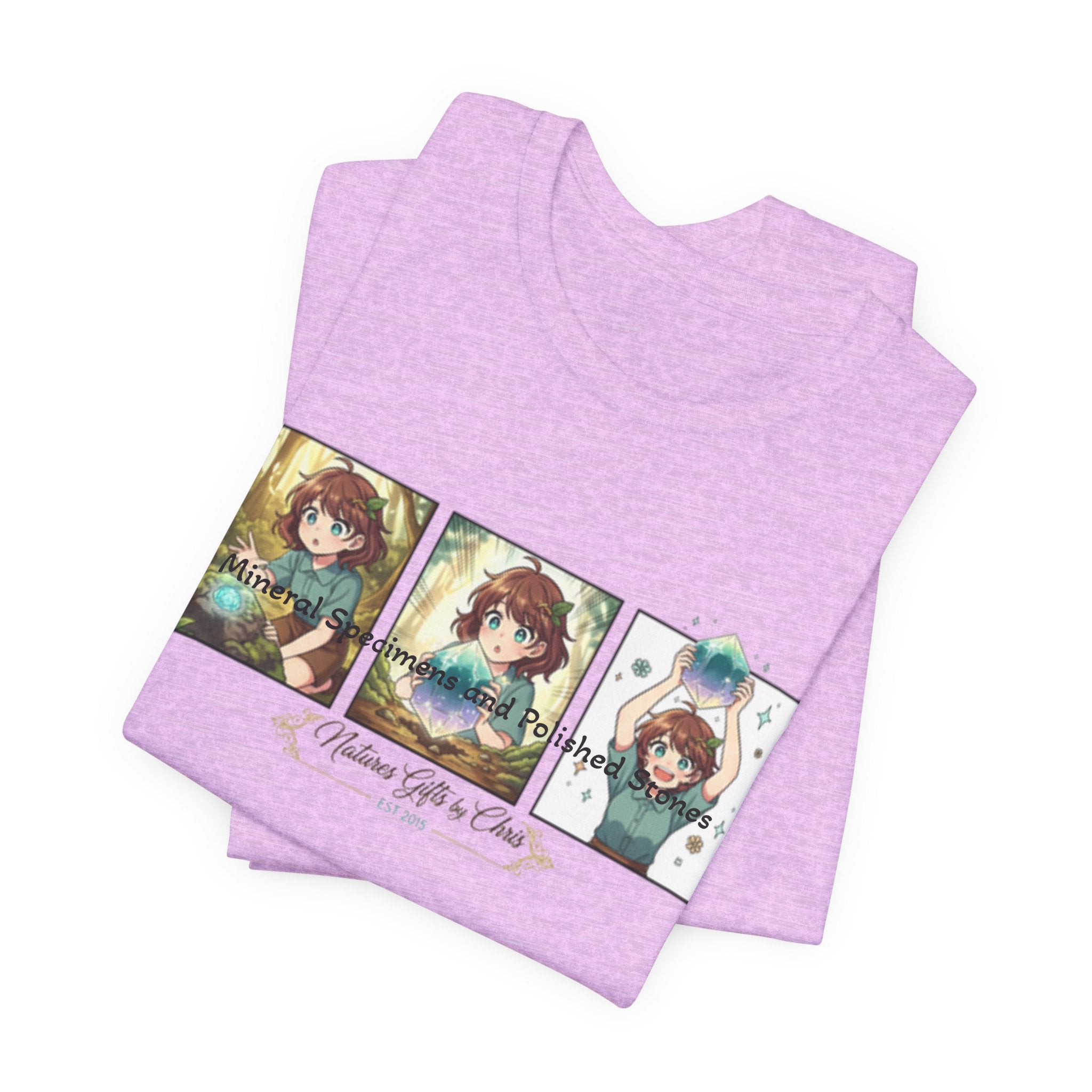 Mineral Specimens & Polished Stones Tee — Vintage Crystal Collector Graphic T-Shirt