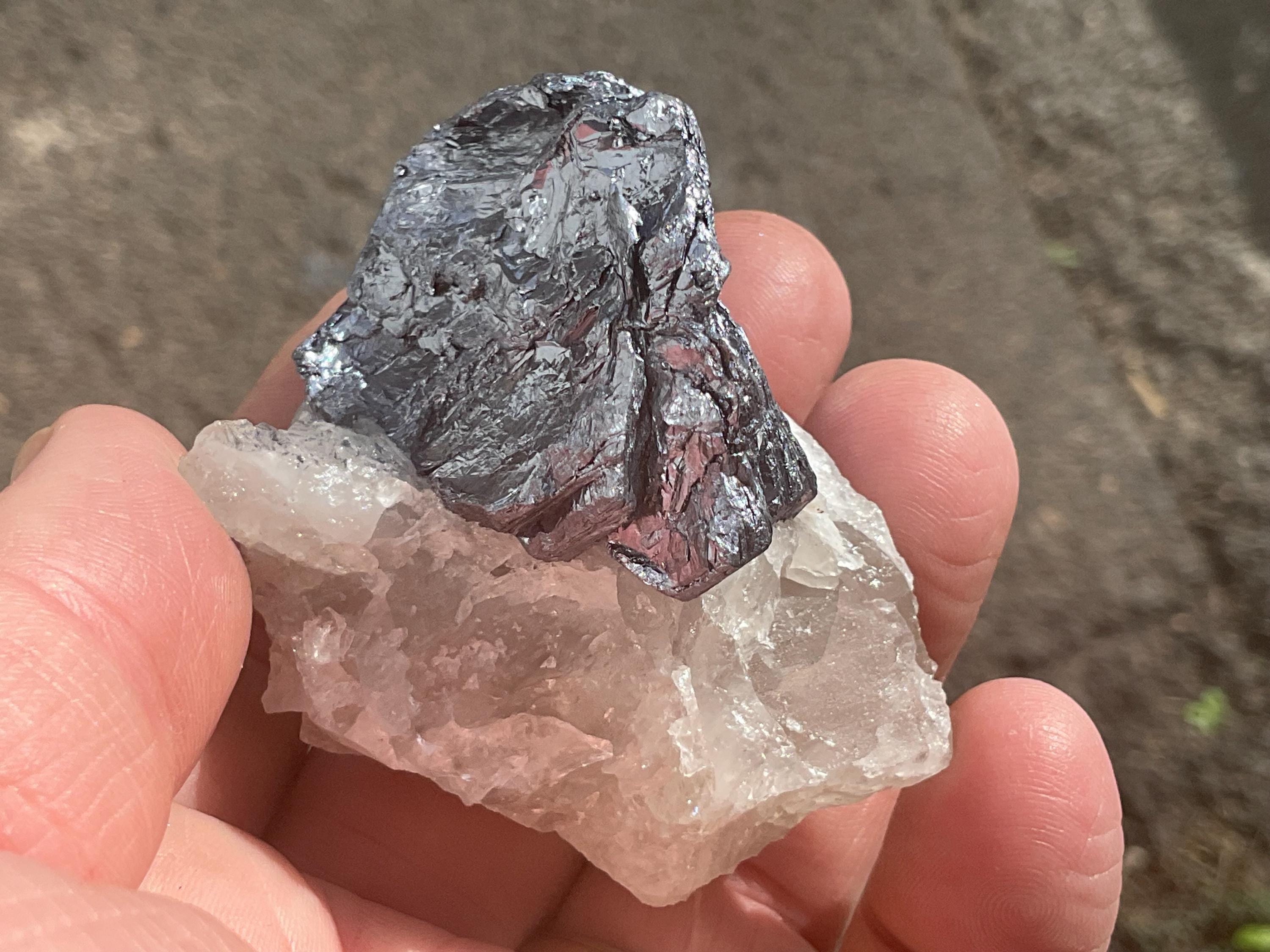 110g Australian Molybdenite on Quartz Specimen 1A