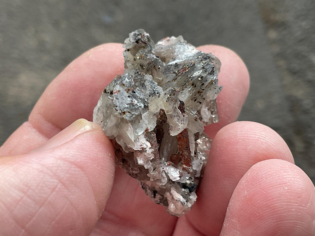 16g Quartz, Hematite, Calcite with Pyrite Cluster A from Fujian, China