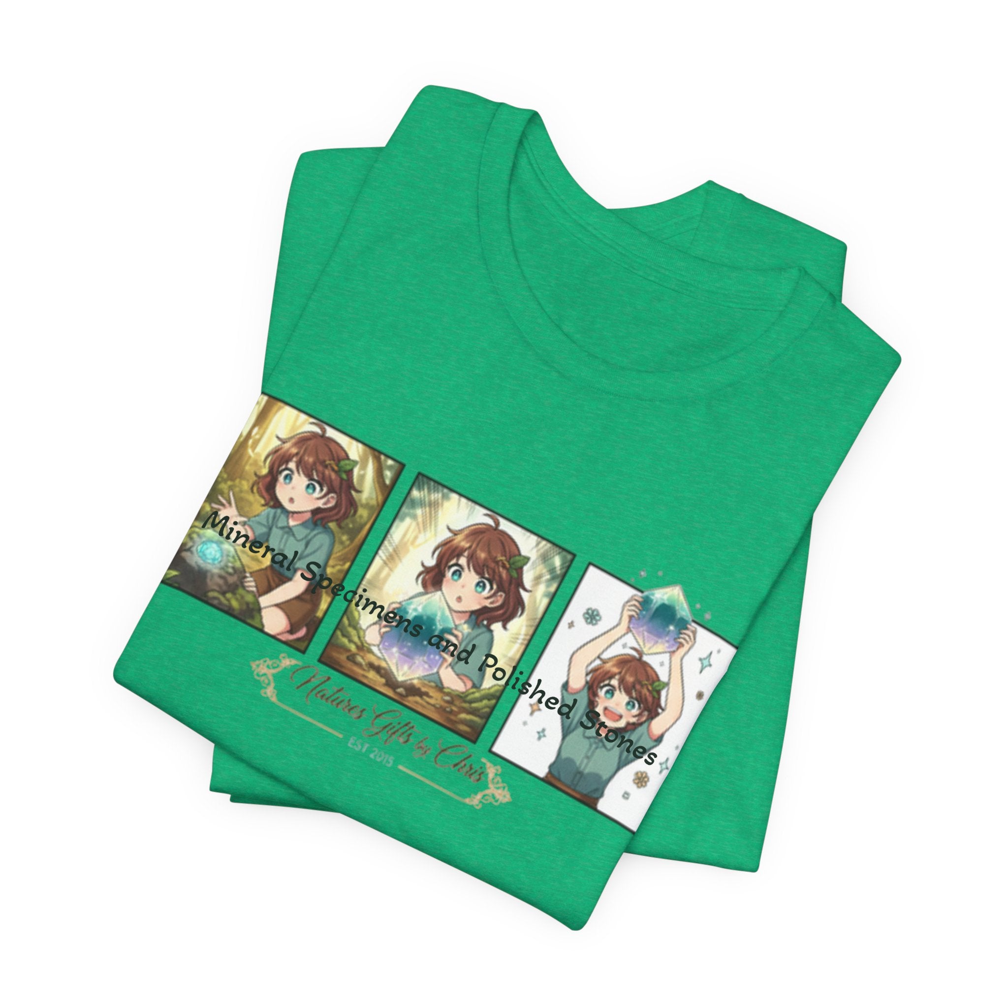 Mineral Specimens & Polished Stones Tee — Vintage Crystal Collector Graphic T-Shirt