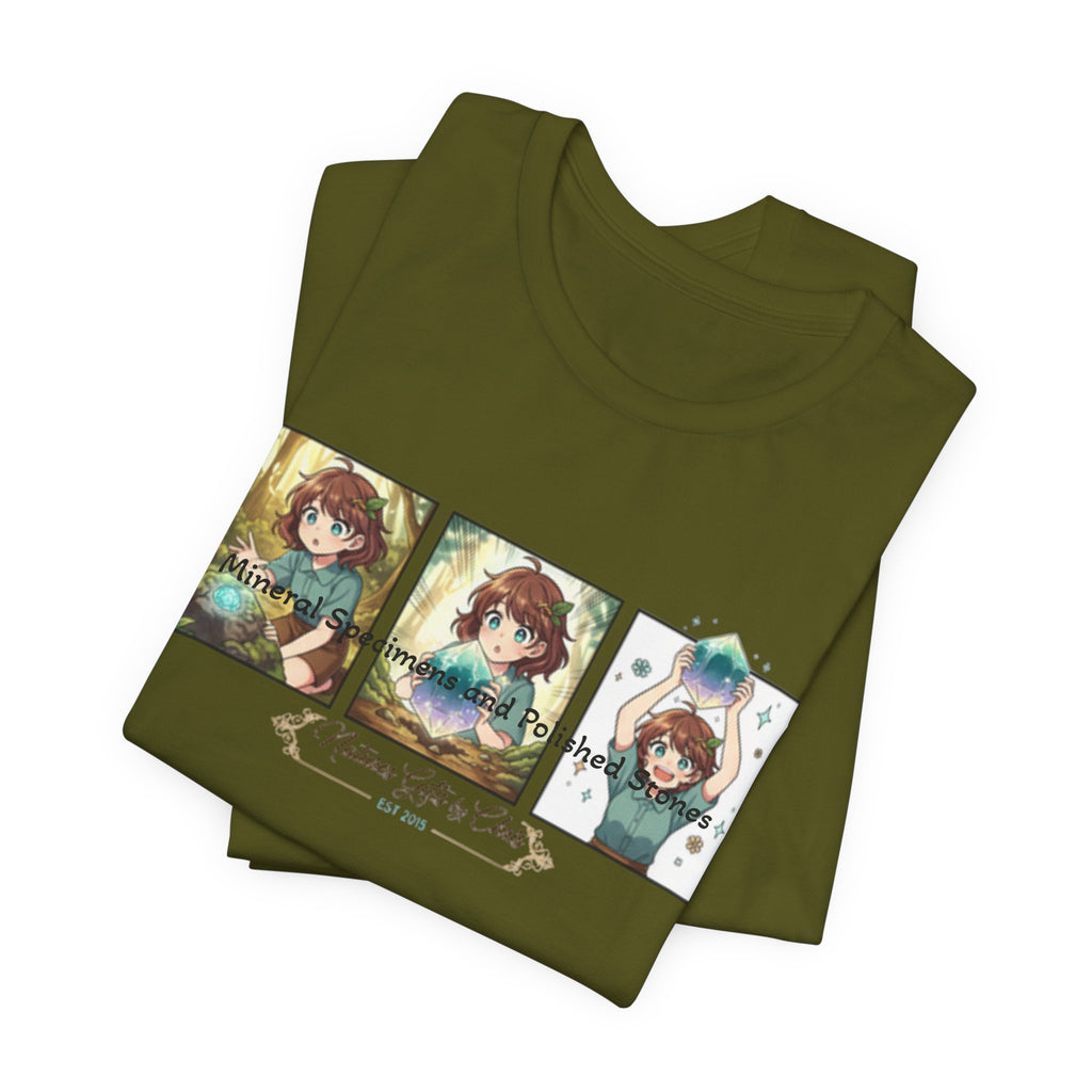 Mineral Specimens & Polished Stones Tee — Vintage Crystal Collector Graphic T-Shirt