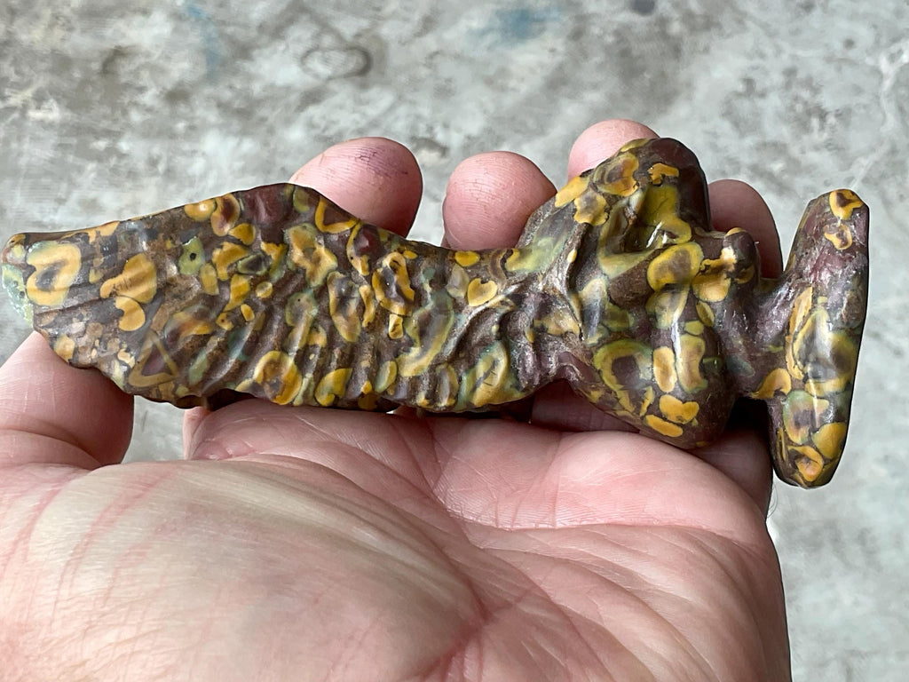 160g Fruit Jasper “Weeping Angel” Carving