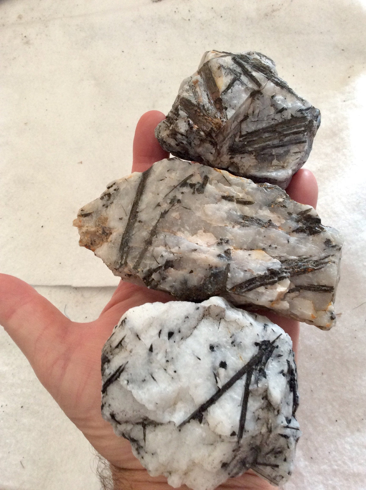 600g-1200g (3 pieces) XL Rough Australian Tourmalated Quartz Pieces