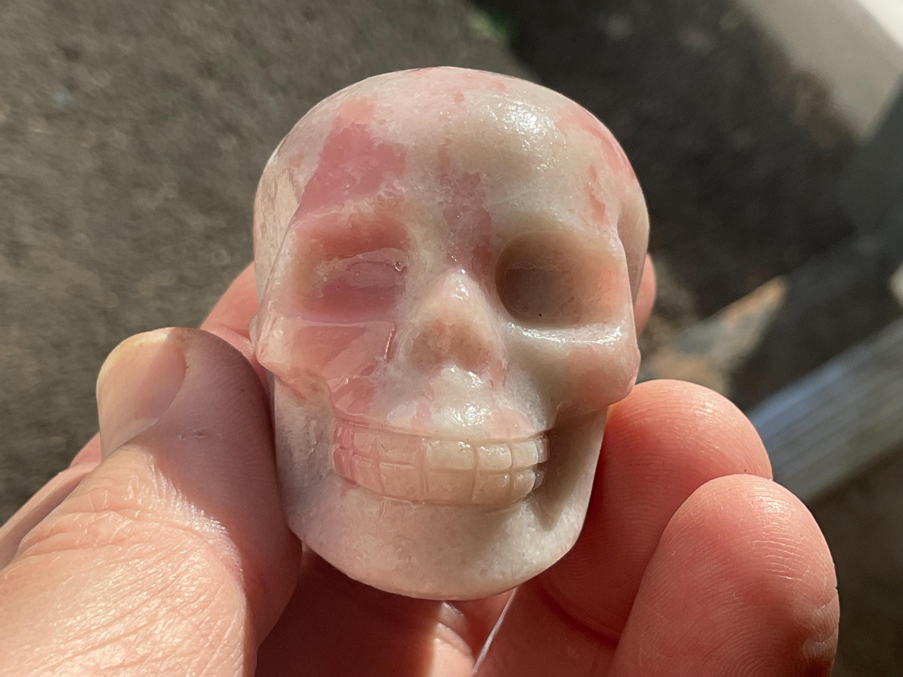 94g Pink Opal Skull B
