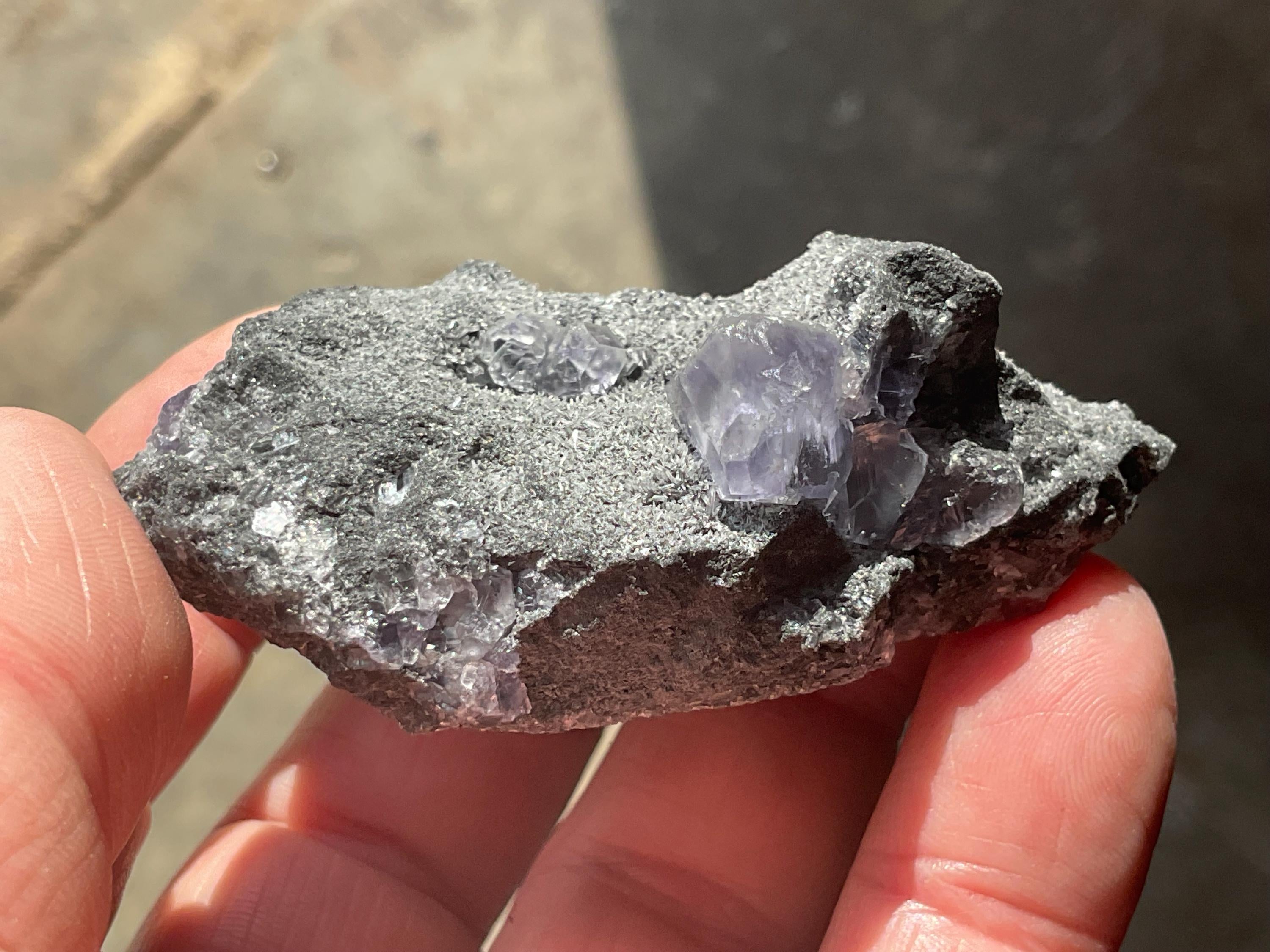 76g Blue/Purple Fluorite in Quartz Specimen 2A from Fujian, China
