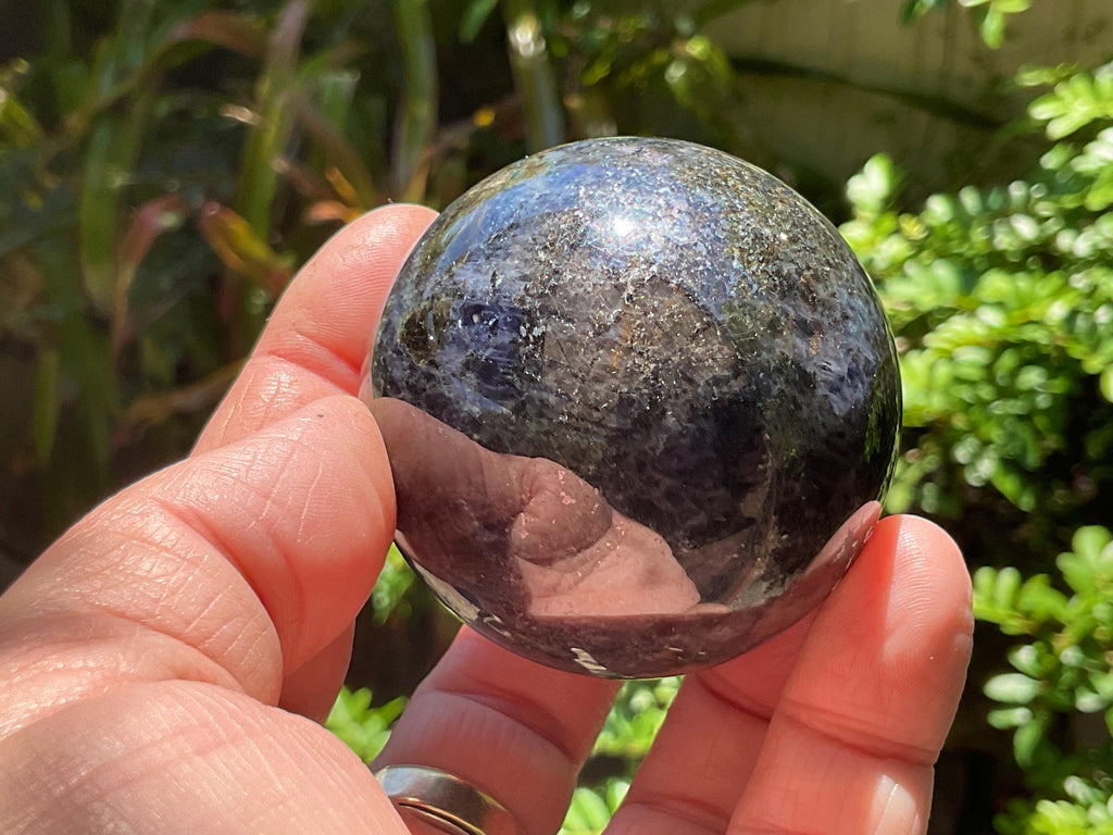 246g Iolite with Apatite Sphere 3B