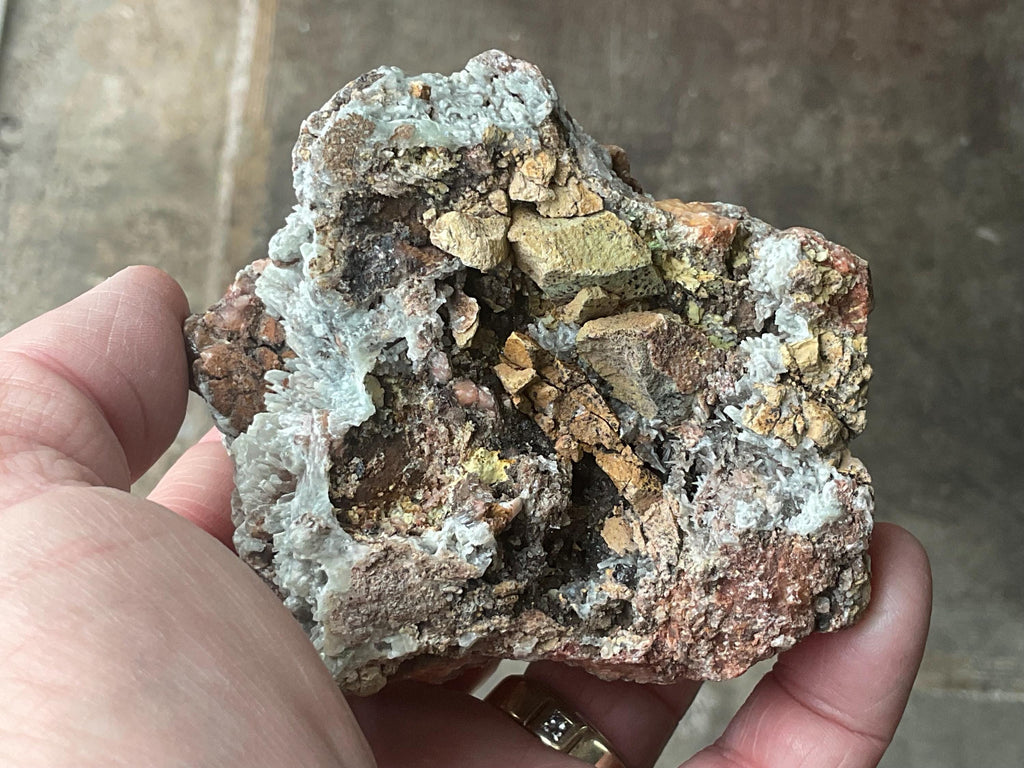 504g Malachite and Selenite on Dolomite Matrix Specimen 3B
