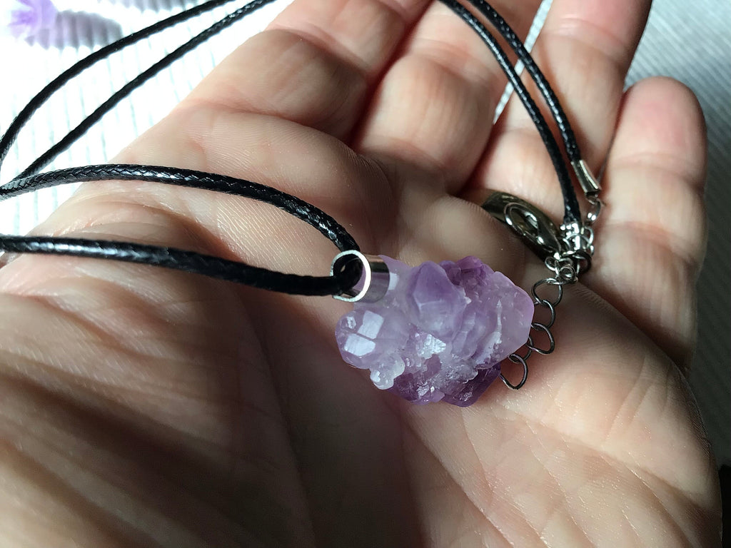 7g Amethyst Natural Point Pendant 2B