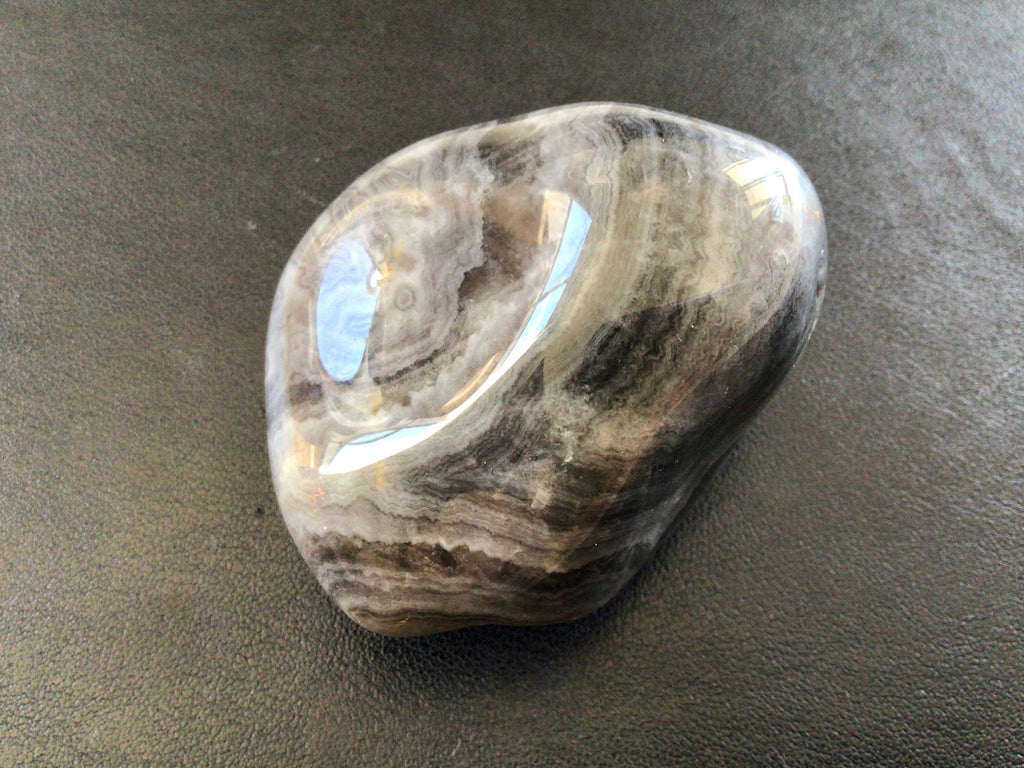133g Large Crazy Lace Agate Palmstone 2B