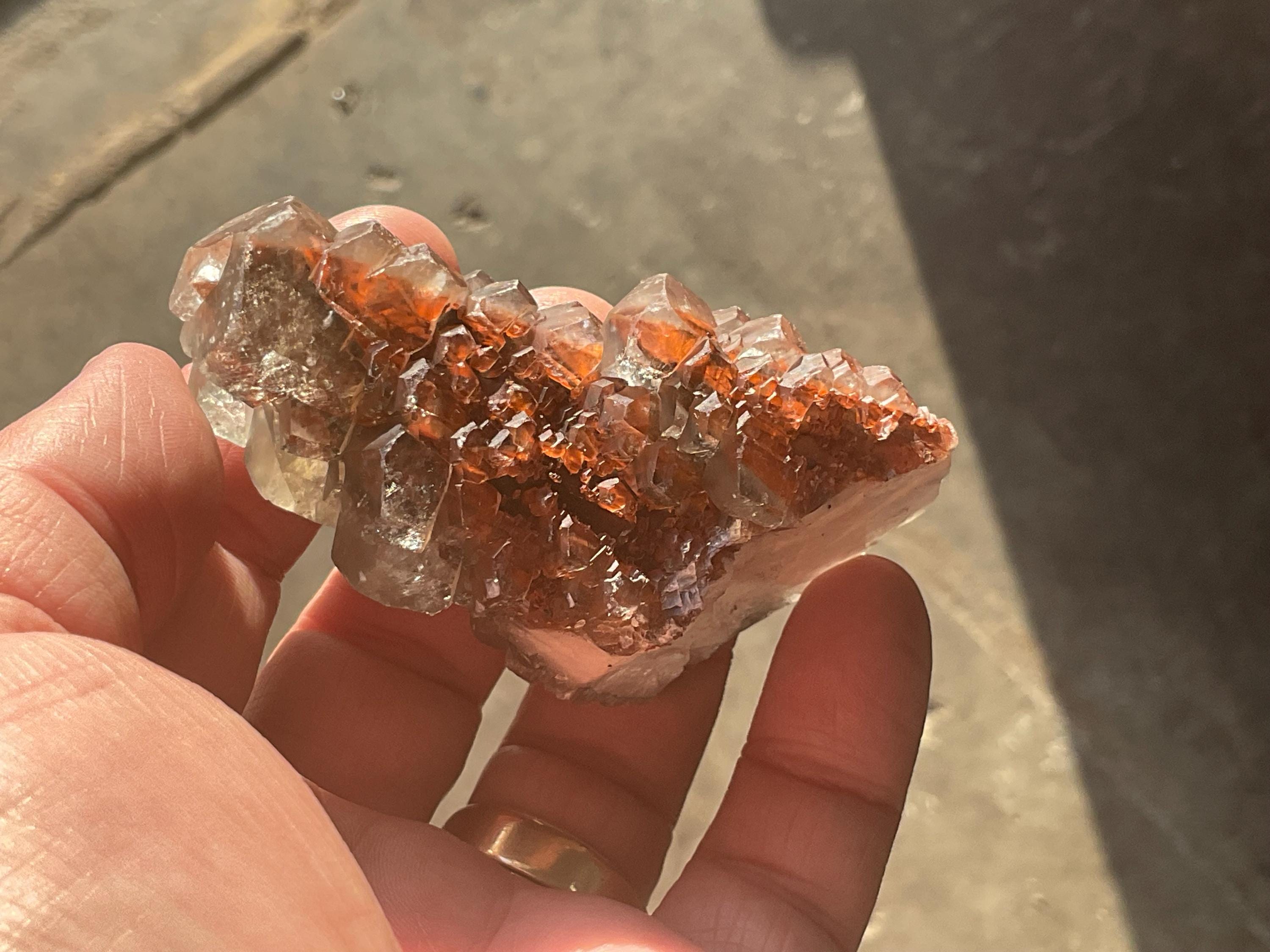 102g “Red Pagoda” Calcite Specimen 8C from Hubei, China