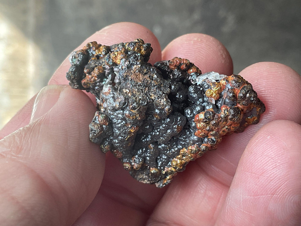 22g Iridescent Goethite/Limonite with Selenite Crystals Specimen 2C from Hubei, China
