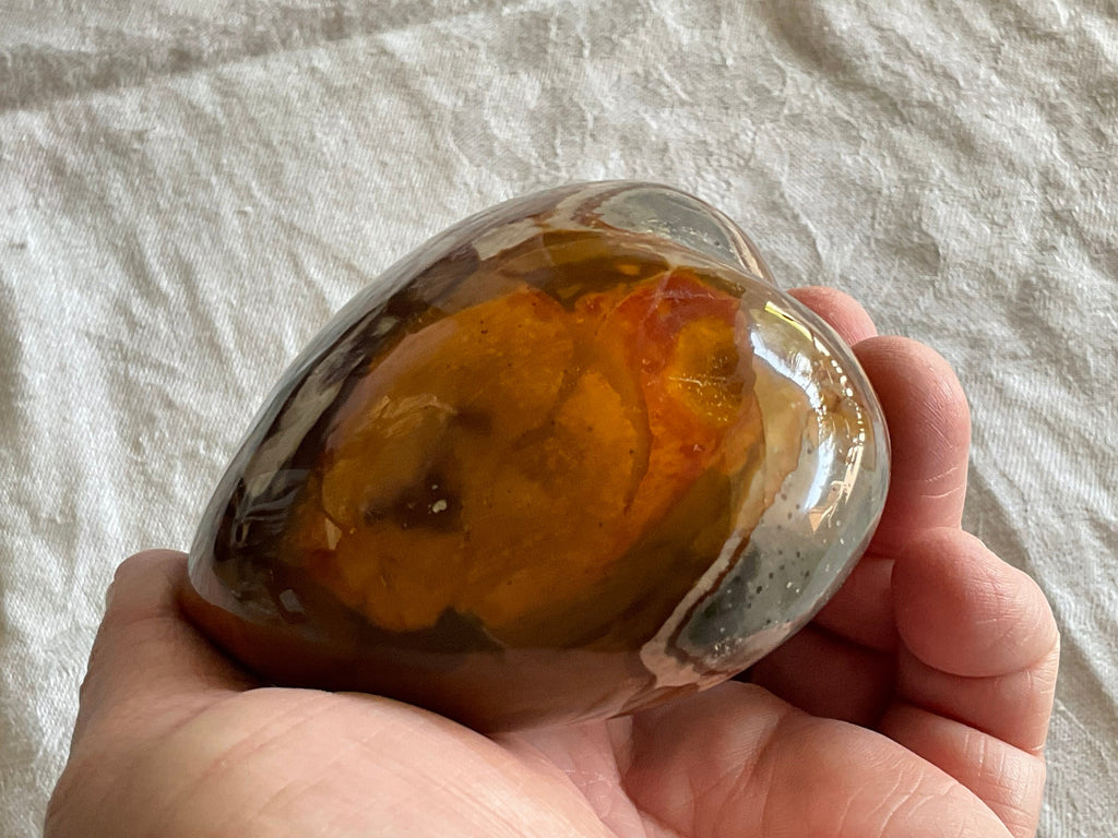 426g Polychrome Jasper Heart 2C
