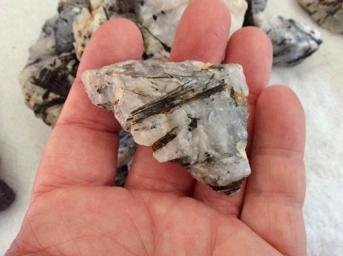 90g (3pieces) Small Rough Australian Tourmalated Quartz Pieces