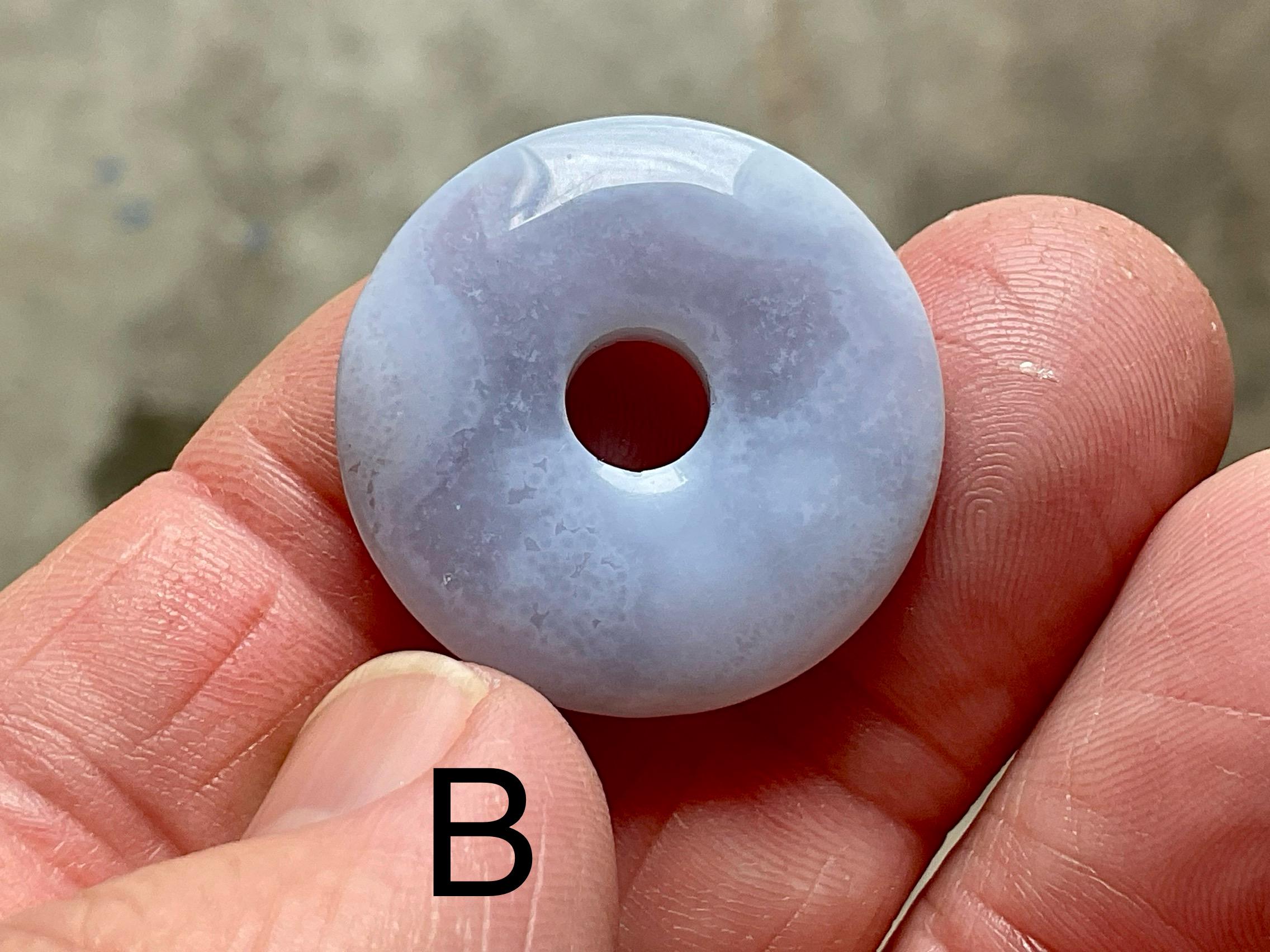 2.5cm Blue Chalcedony Donuts Group 3