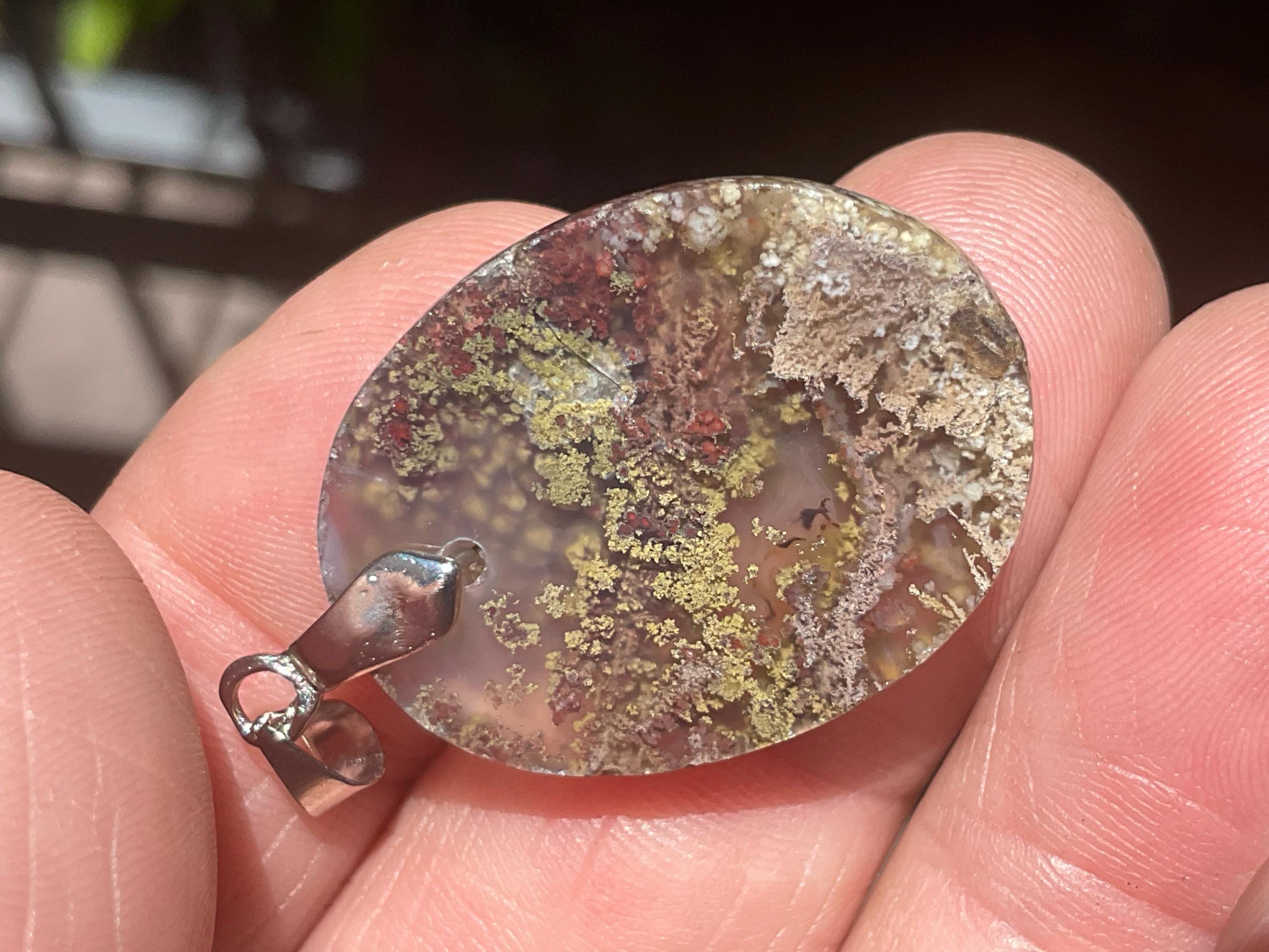 6g Moss Agate Pendant 3A