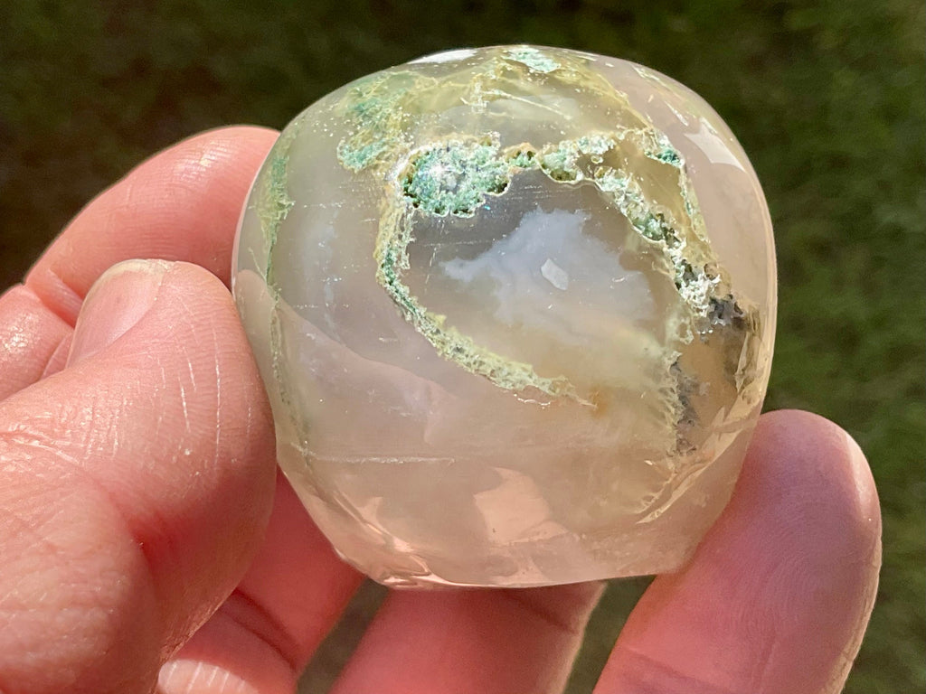 129g Moss Agate Skull 3A