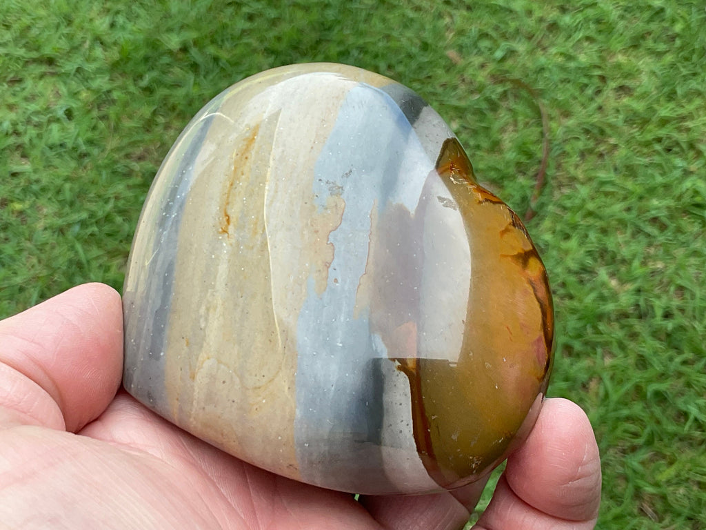 277g Polychrome Jasper Heart 1B