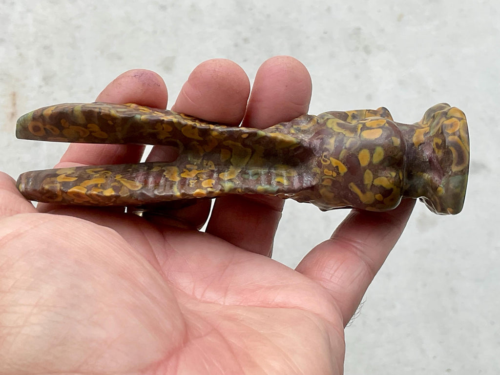 160g Fruit Jasper “Weeping Angel” Carving