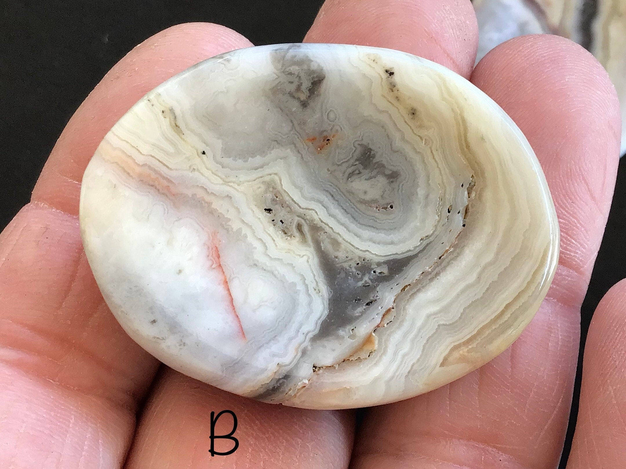 Crazy Lace Agate Thumb Stone/Worry Stone Group 1