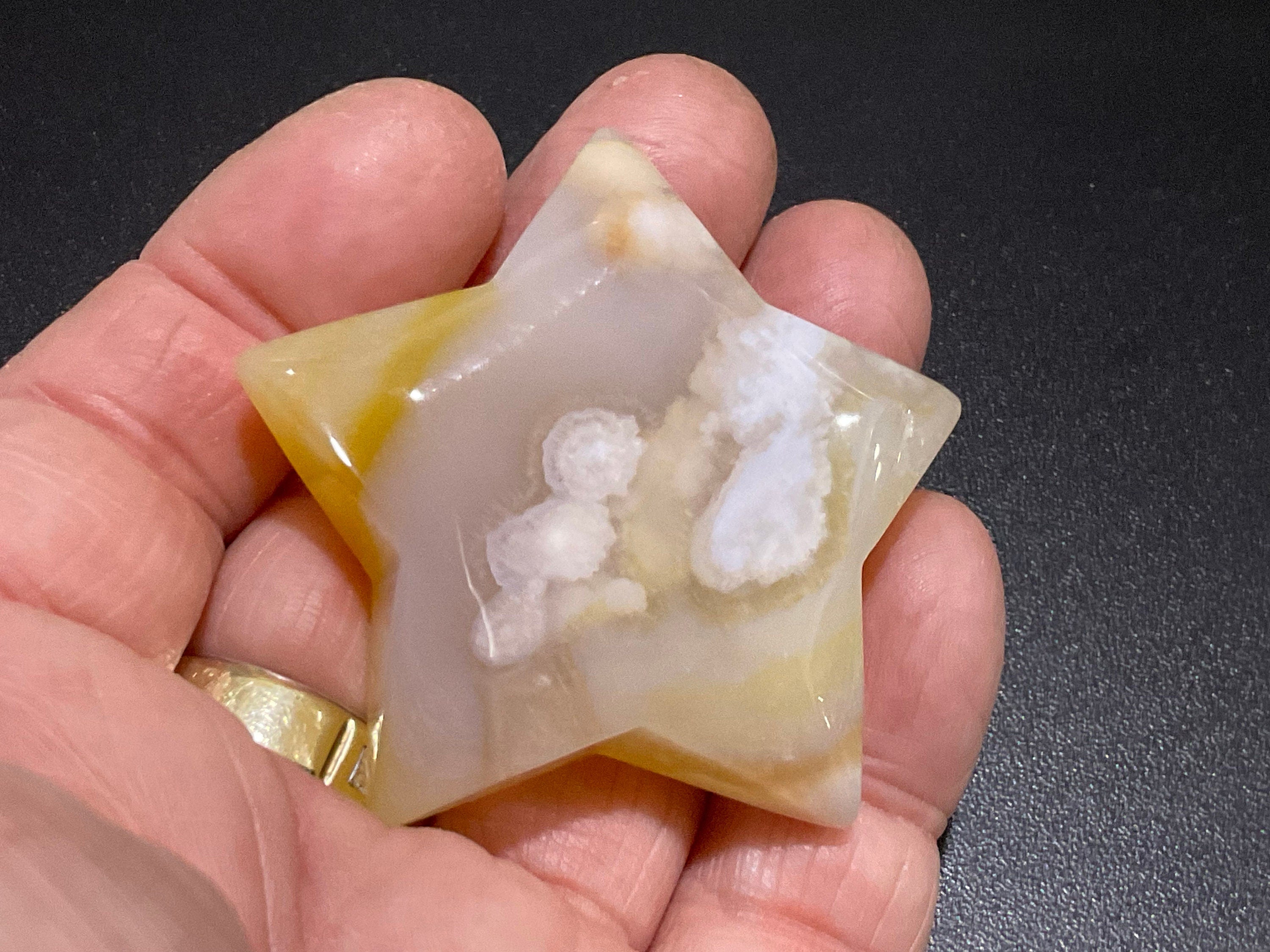 46g Flower Agate Star 6B