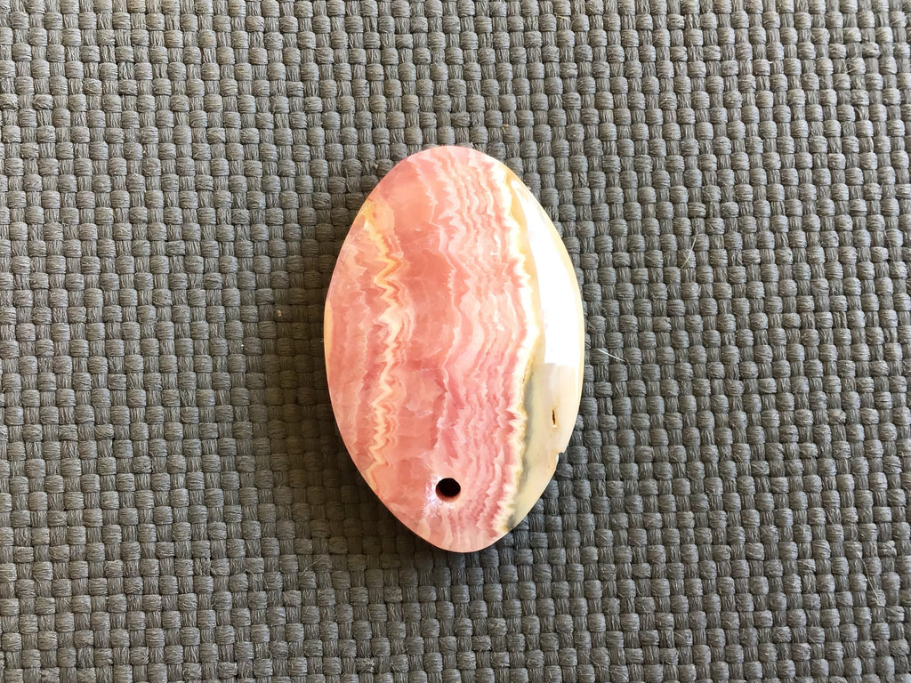 3g Rhodochrosite Drilled Pendant 4A