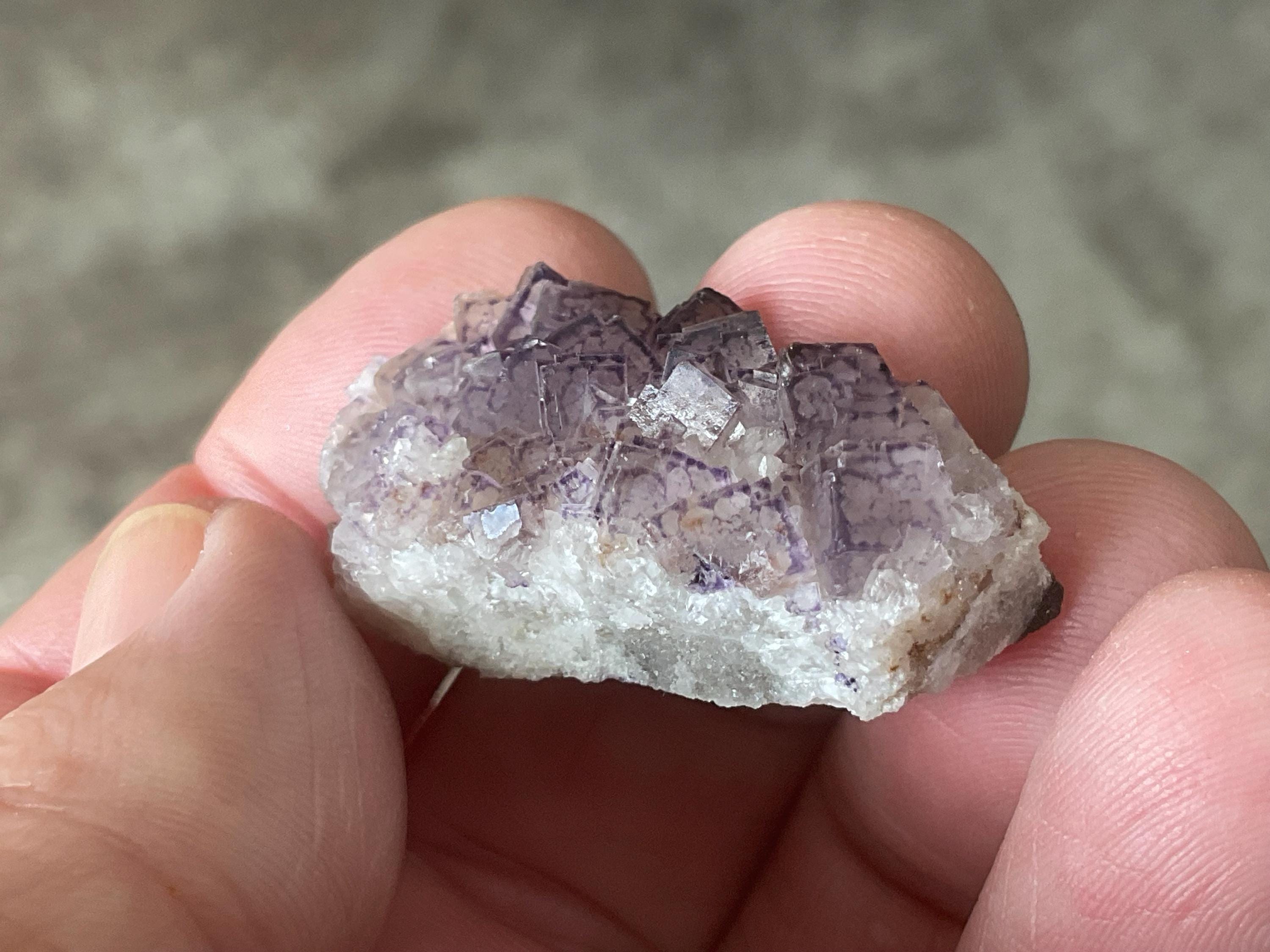 14g Lavender “QR Code” Fluorite Specimen 1A