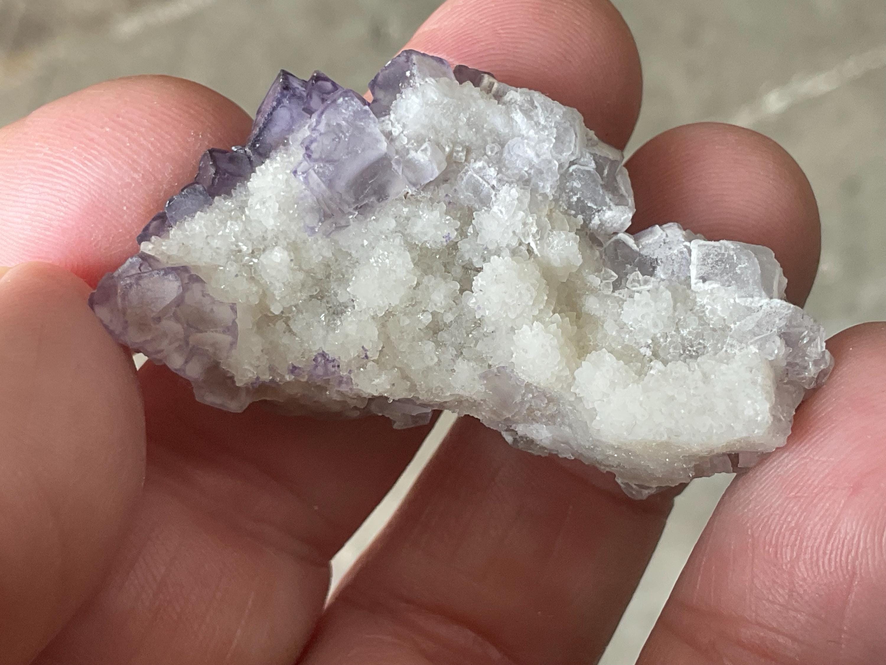 16g Lavender “QR Code” Fluorite Specimen 1C