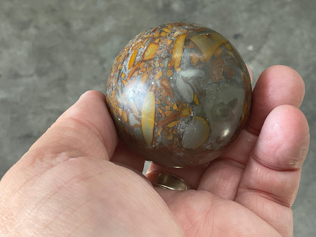 182g Bamboo Jasper Sphere 1B (Perfectly Imperfect)