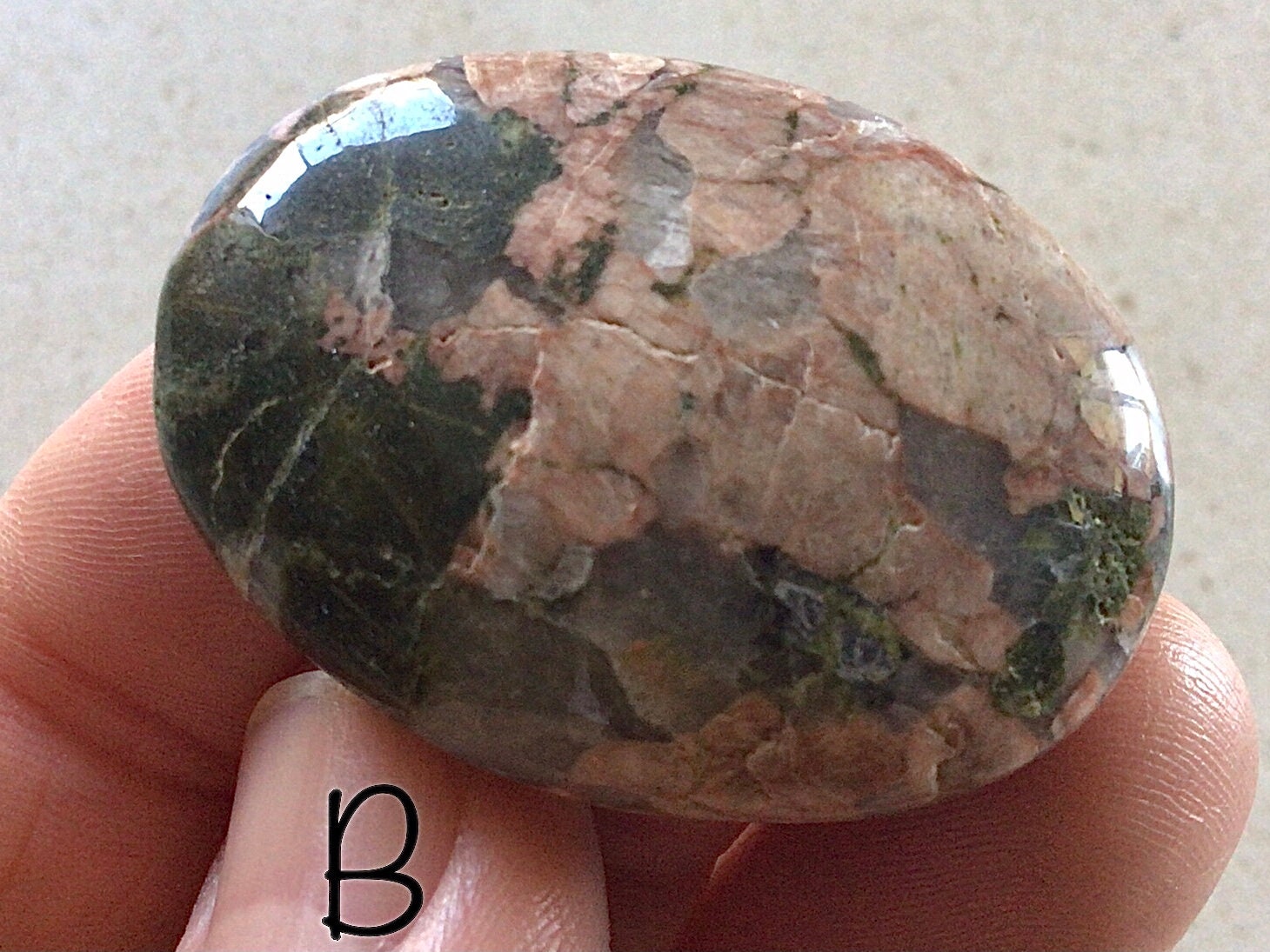 Unakite Thumb Stone/Worry Stone Group 10