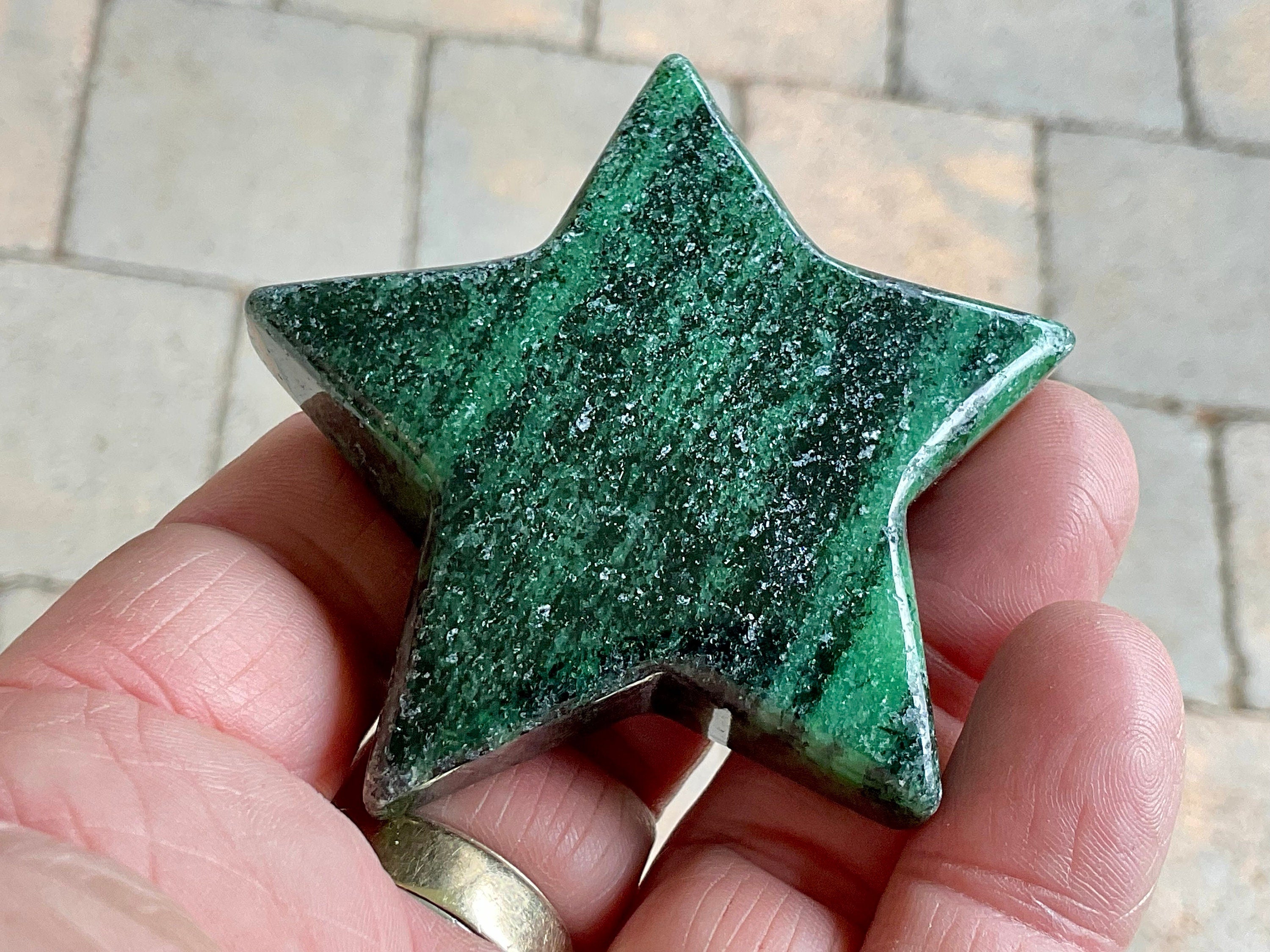 79g Ruby in Zoisite Polished Star 2B