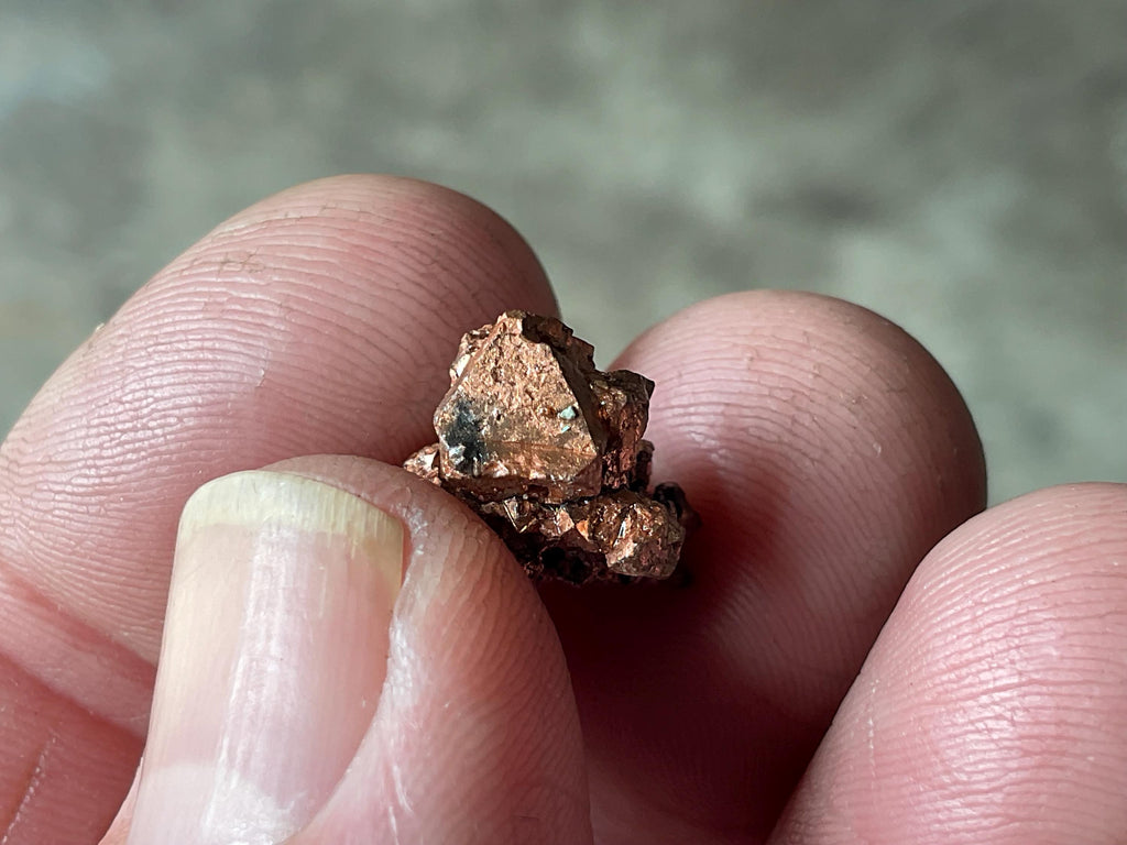 4g Native Copper Pseudomorph after Cuprite Specimen 4A from the Red Dome Mine Australia