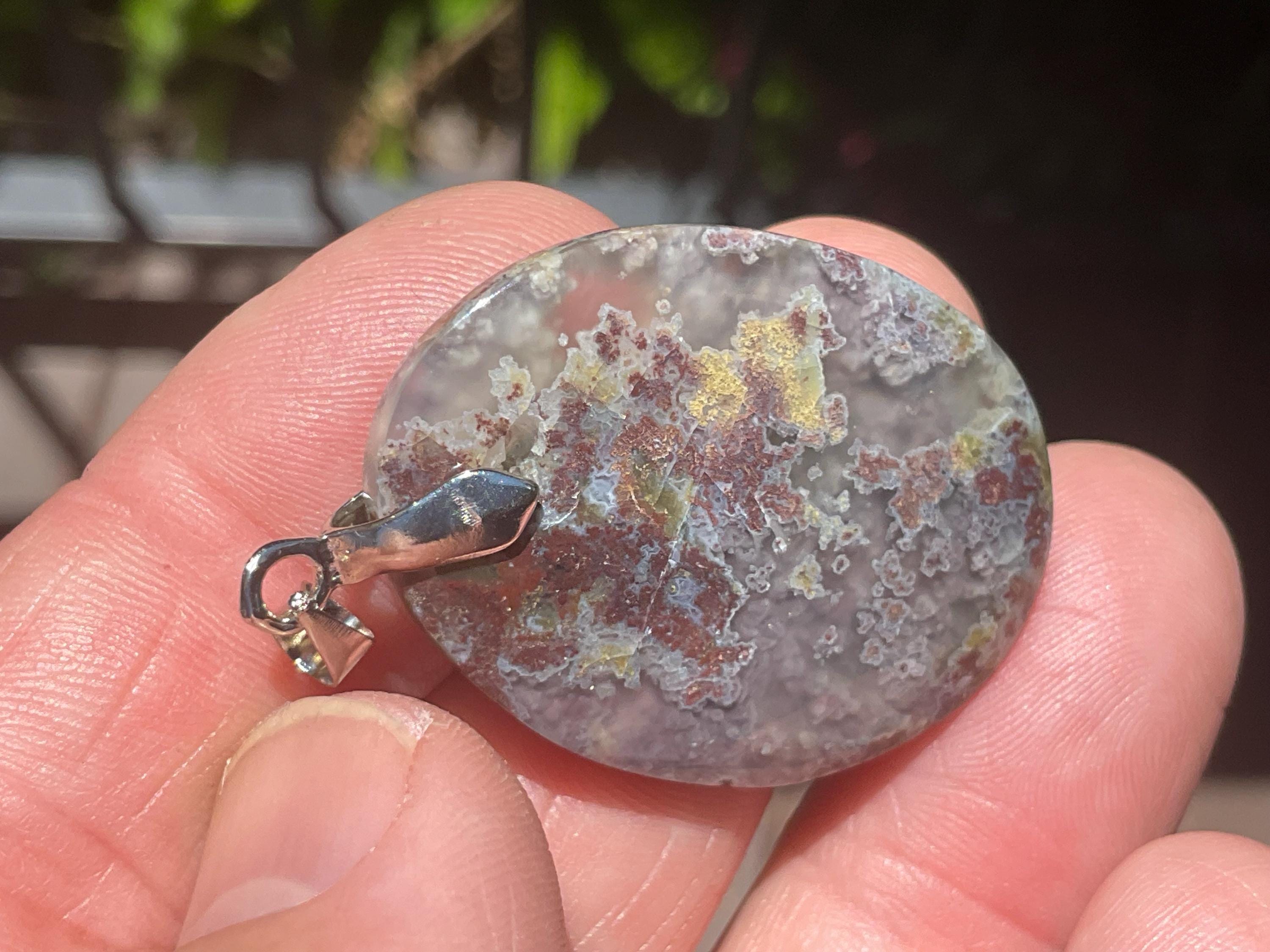 8g Moss Agate Pendant 4B