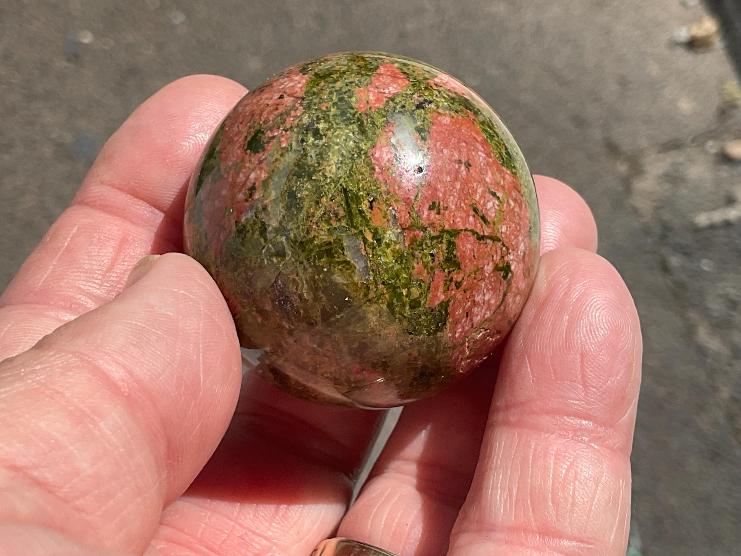 116g Unakite Sphere 3A