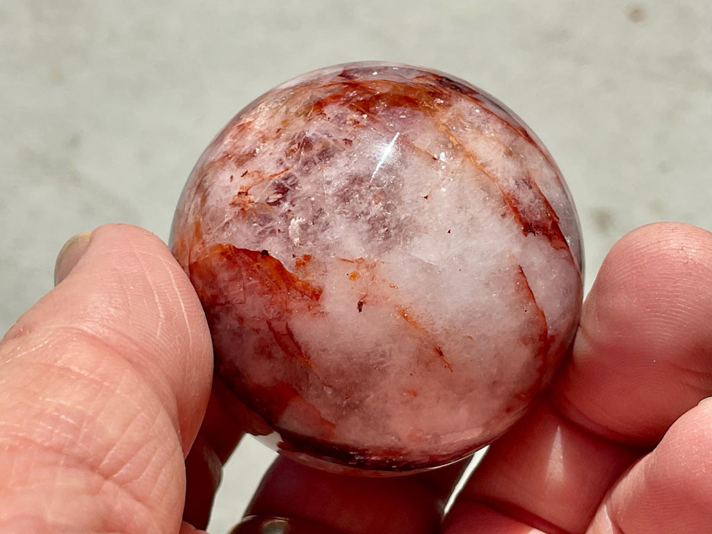 138g Fire Quartz (Hematite Quartz) Sphere 1A