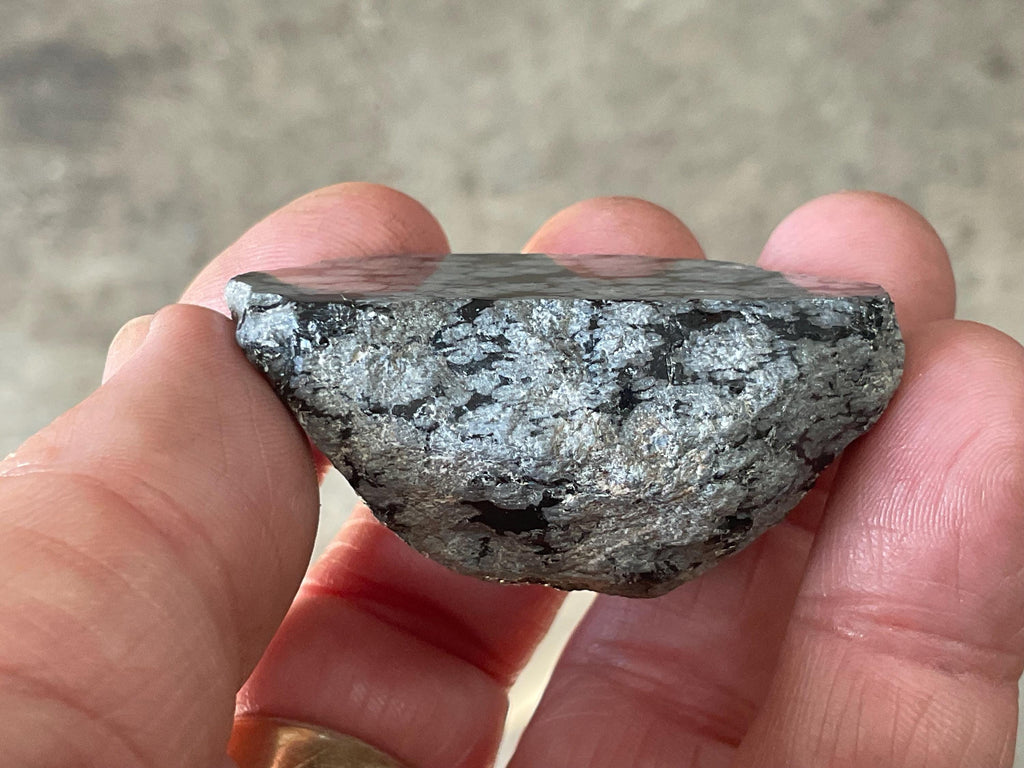 52g Snowflake Obsidian One Side Polished Piece A