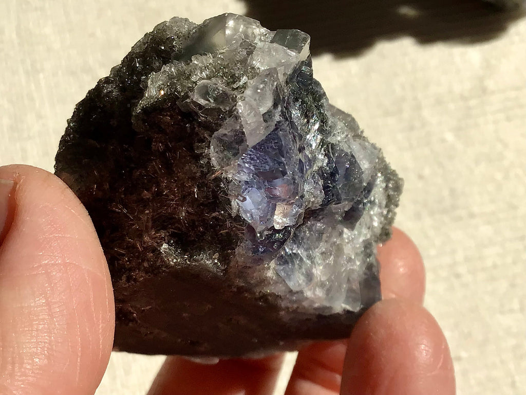 126g Fujian Fluorite on Needle Quartz Specimen 3