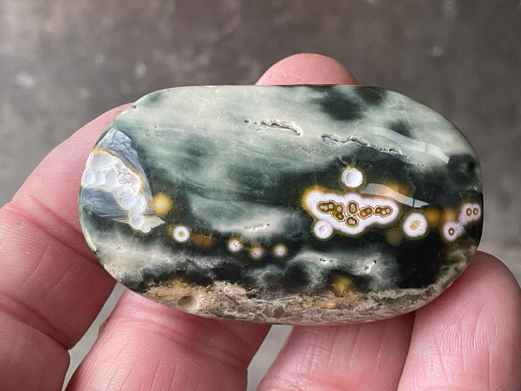 44g 8th Vein Ocean Jasper Palmstone 3C