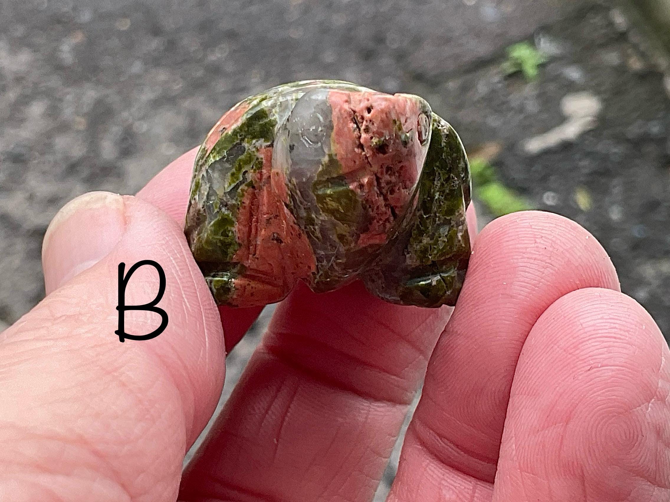 Unakite Small Carved Turtle Group 1