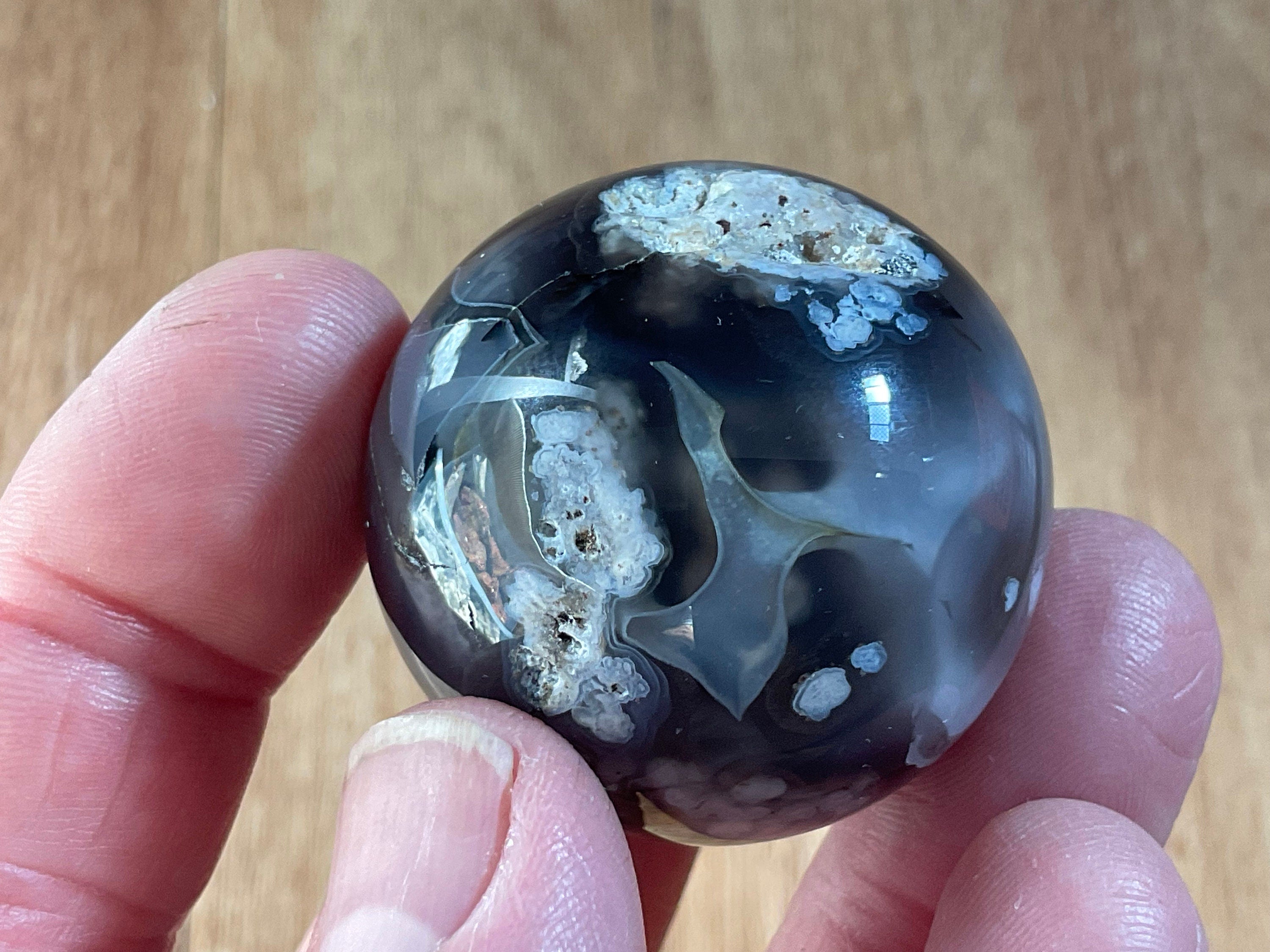 Flower Agate Sphere 1B