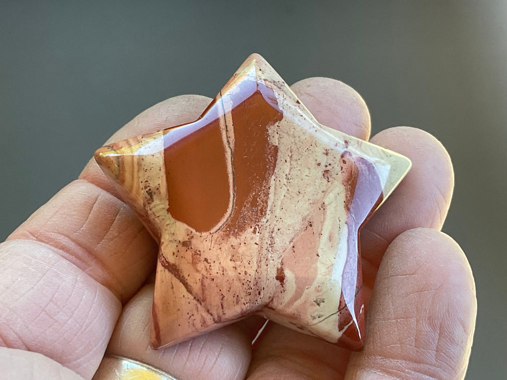 42g Brecciated Red Jasper with Chalcedony Star 2B